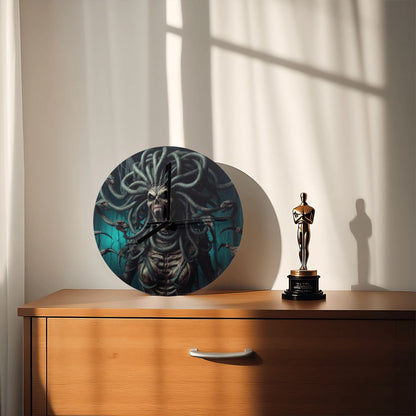 Halloween Medusa 3 MDF Wall Clock (Made in USA) - Gregg Acini Adoree Designs - Wall Clock