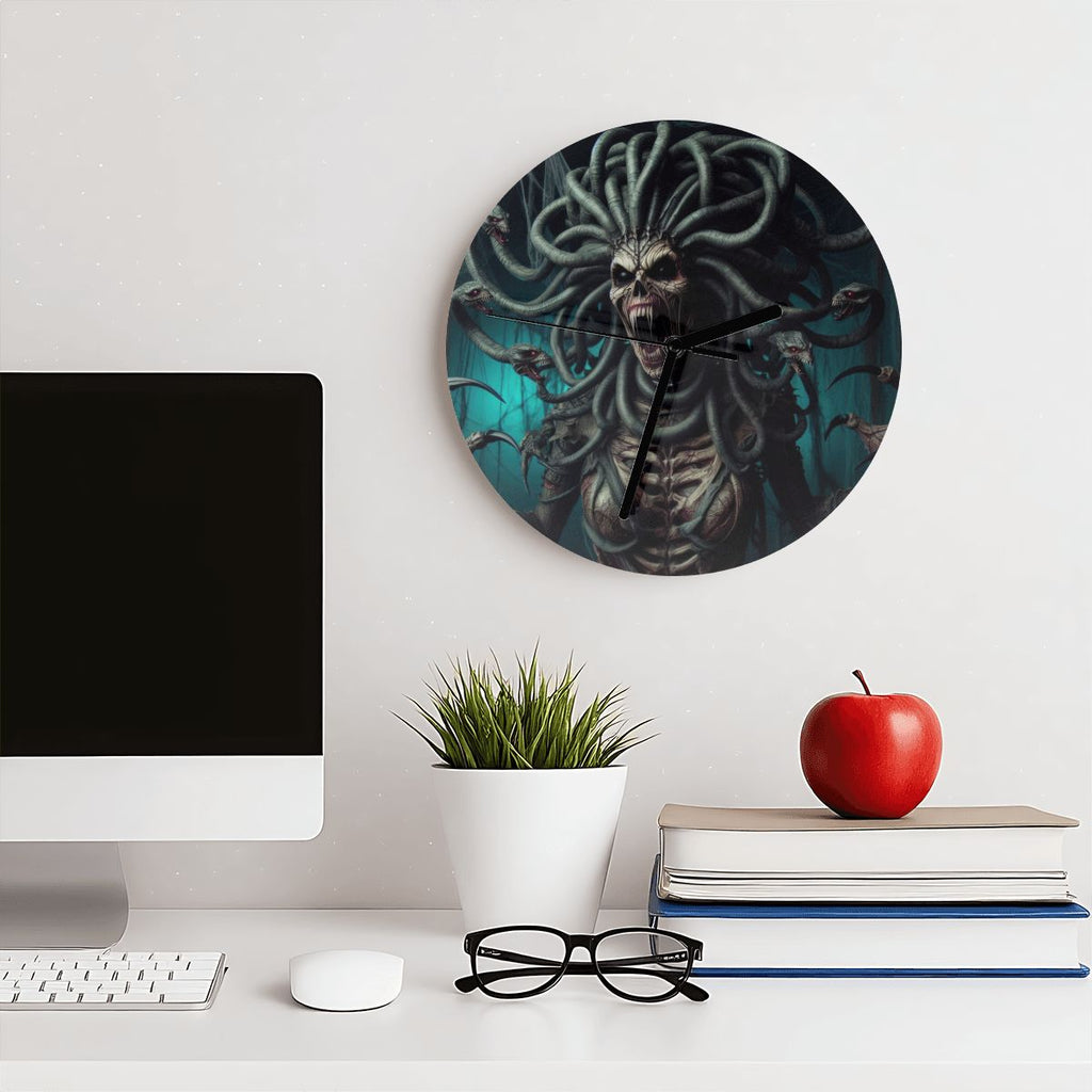 Halloween Medusa 3 MDF Wall Clock (Made in USA) - Gregg Acini Adoree Designs - Wall Clock