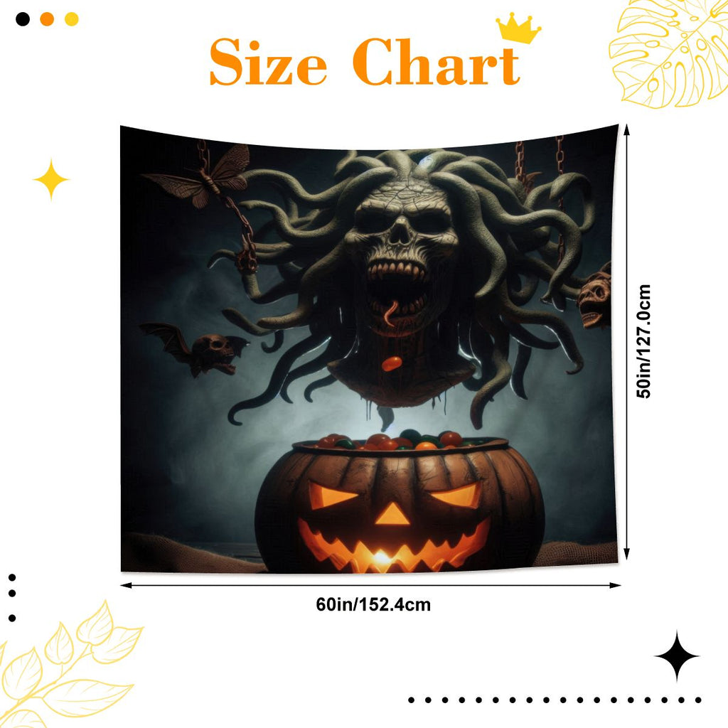 Halloween Medusa 4 Lightweight Wall Tapestry (Fabric Wall Hanging - USA) - Gregg Acini Adoree Designs - Wall Coverings