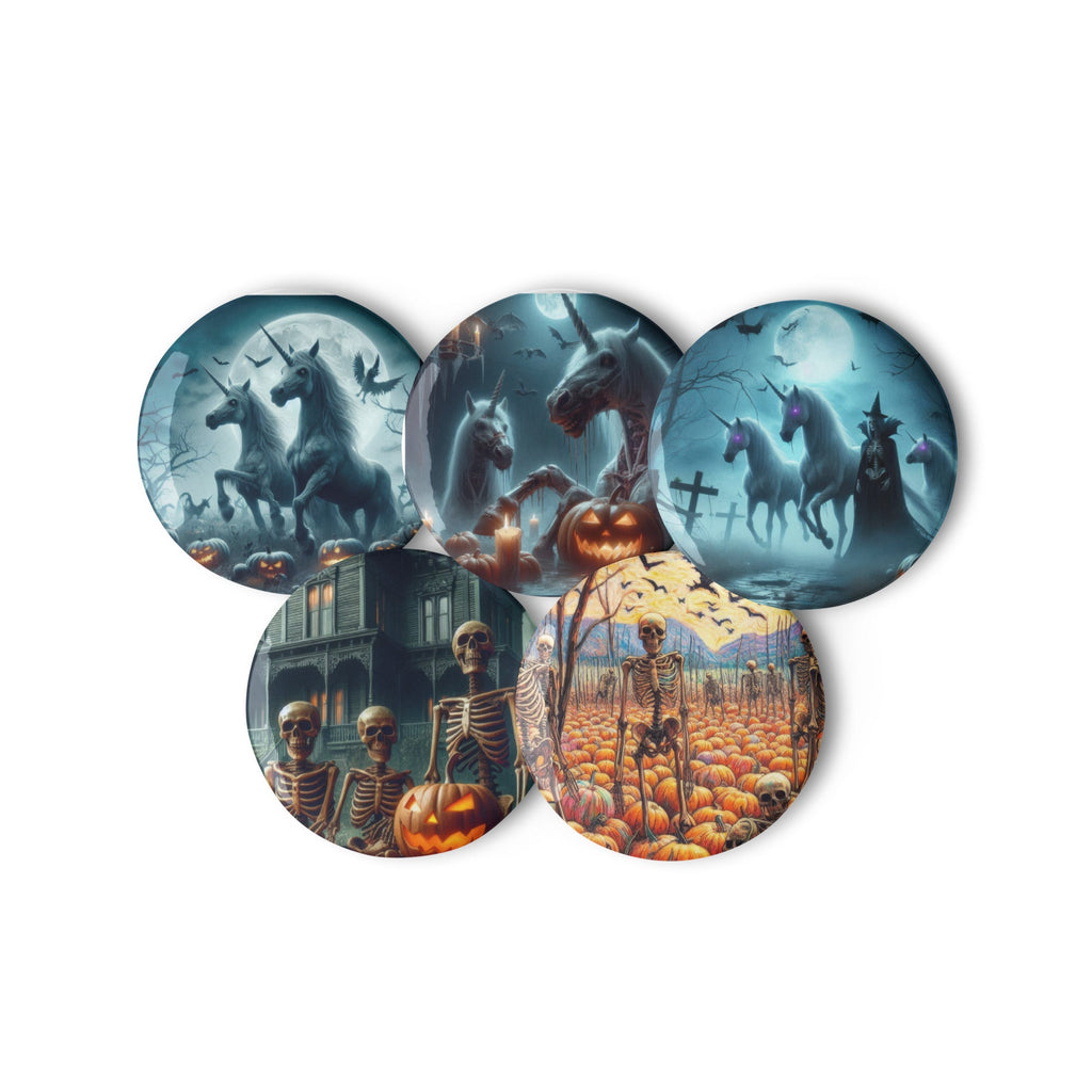 Halloween Set of pin buttons by Gregg Acini Adoree Designs - Gregg Acini Adoree Designs - Pin Buttons