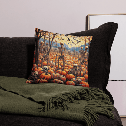 Halloween Skeletons and Pumpkins Pillow Case by Gregg Acini Adoree Designs - Gregg Acini Adoree Designs - Pillowcase