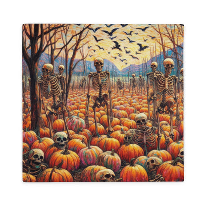 Halloween Skeletons and Pumpkins Pillow Case by Gregg Acini Adoree Designs - Gregg Acini Adoree Designs - Pillowcase