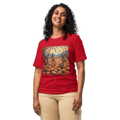 Halloween Skeletons and Pumpkins Unisex t-shirt by Gregg Acini Adoree Designs - Gregg Acini Adoree Designs - Tee Shirt
