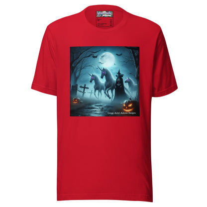 Halloween Unicorns with Friend Unisex t-shirt by Gregg Acini Adoree Designs - Gregg Acini Adoree Designs - Tee Shirt