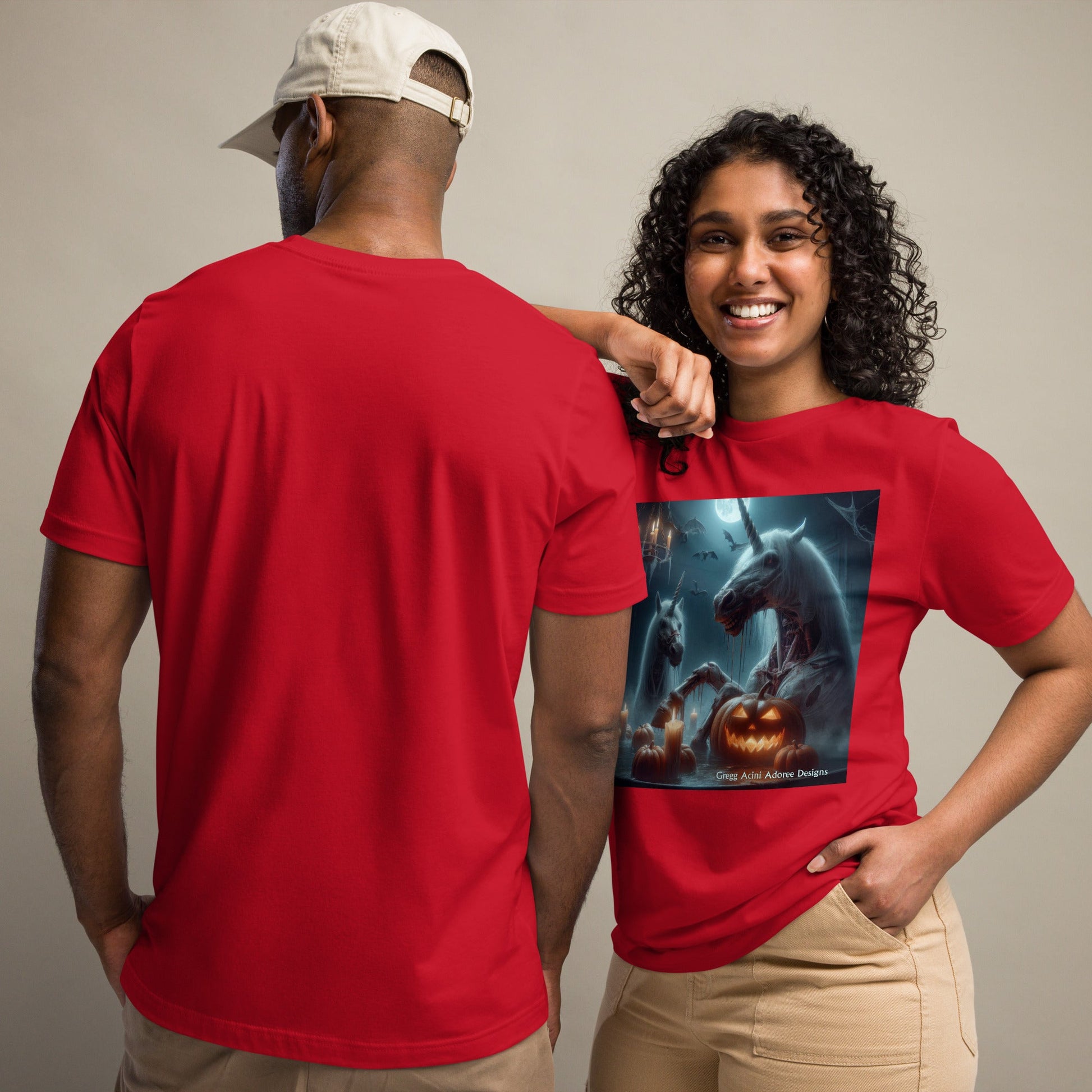 Halloween Zombie Unicorns Unisex t-shirt by Gregg Acini Adoree Designs - Gregg Acini Adoree Designs - Tee Shirt