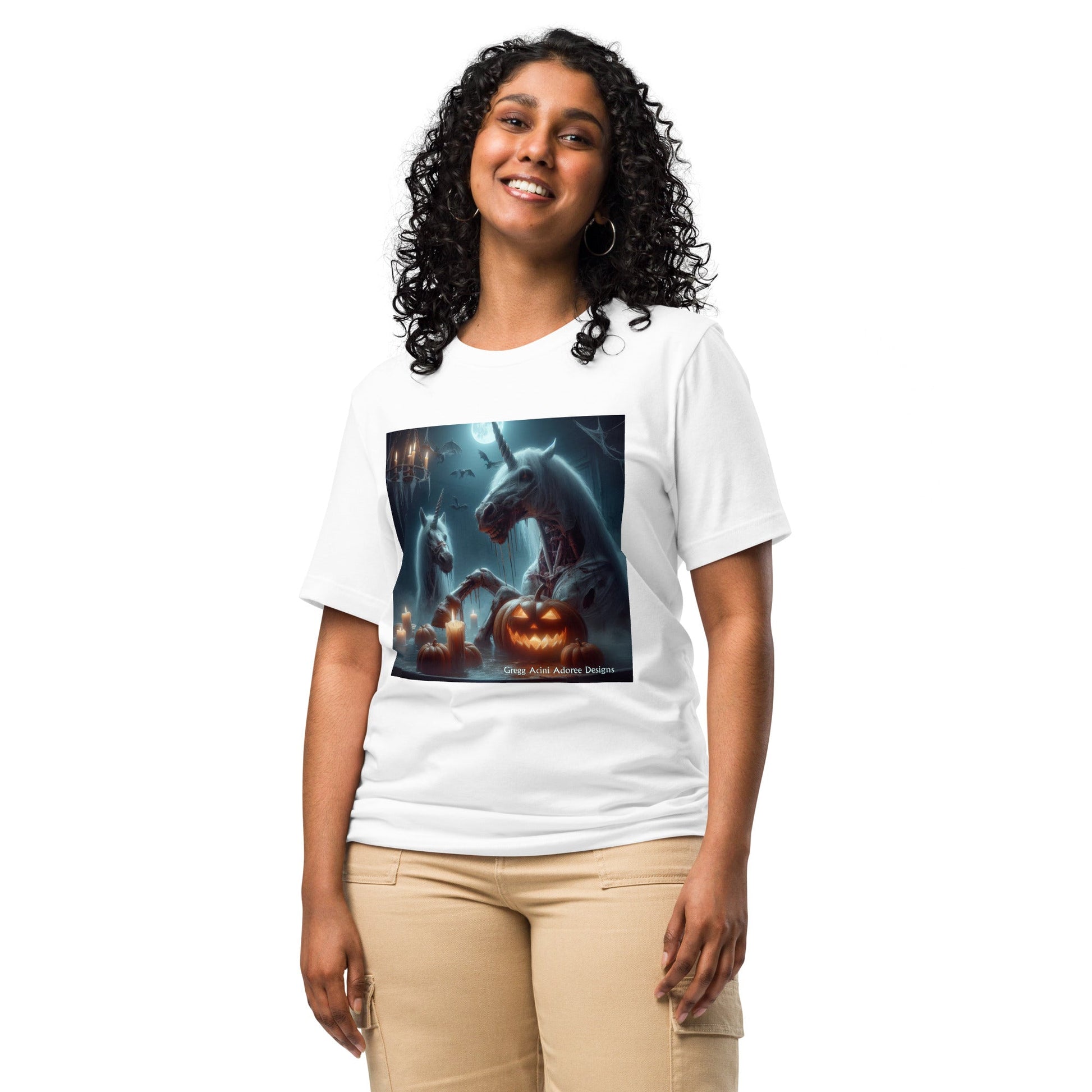Halloween Zombie Unicorns Unisex t-shirt by Gregg Acini Adoree Designs - Gregg Acini Adoree Designs - Tee Shirt