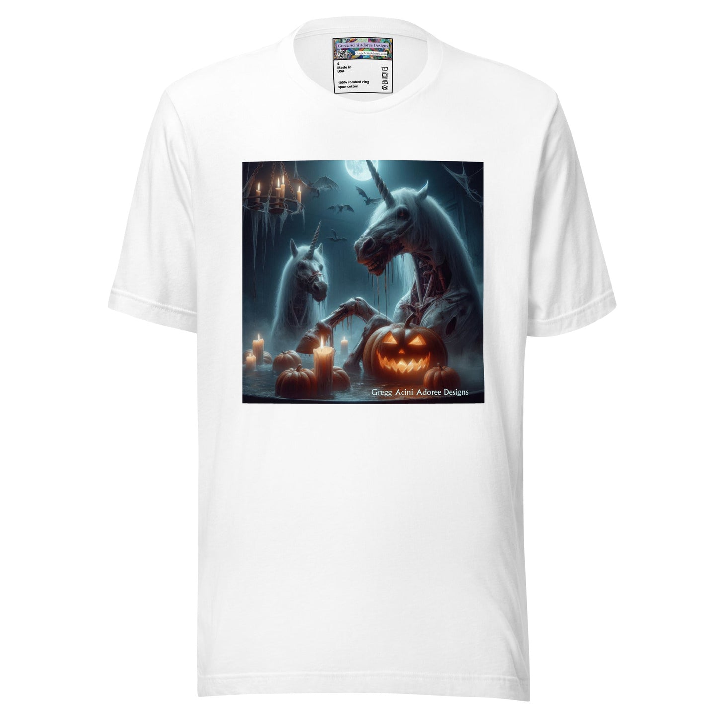 Halloween Zombie Unicorns Unisex t-shirt by Gregg Acini Adoree Designs - Gregg Acini Adoree Designs - Tee Shirt