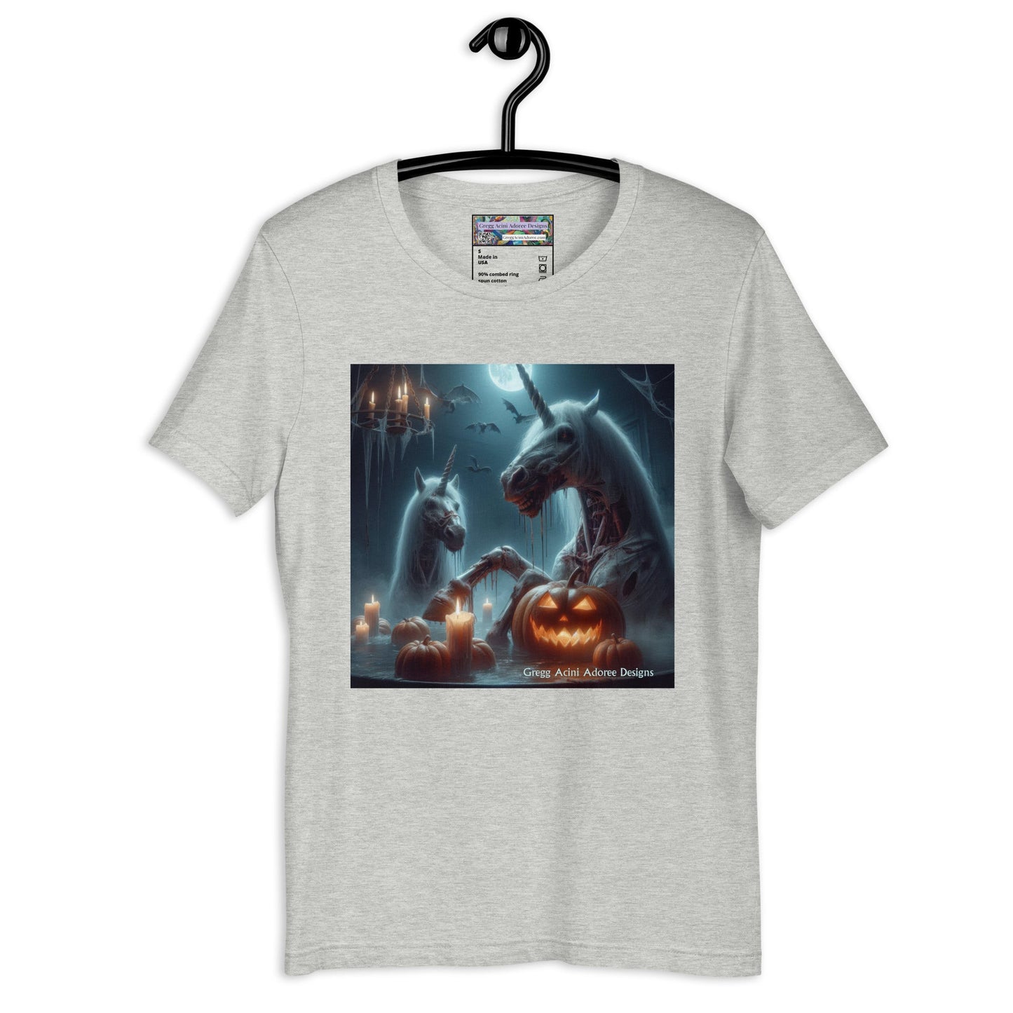 Halloween Zombie Unicorns Unisex t-shirt by Gregg Acini Adoree Designs - Gregg Acini Adoree Designs - Tee Shirt