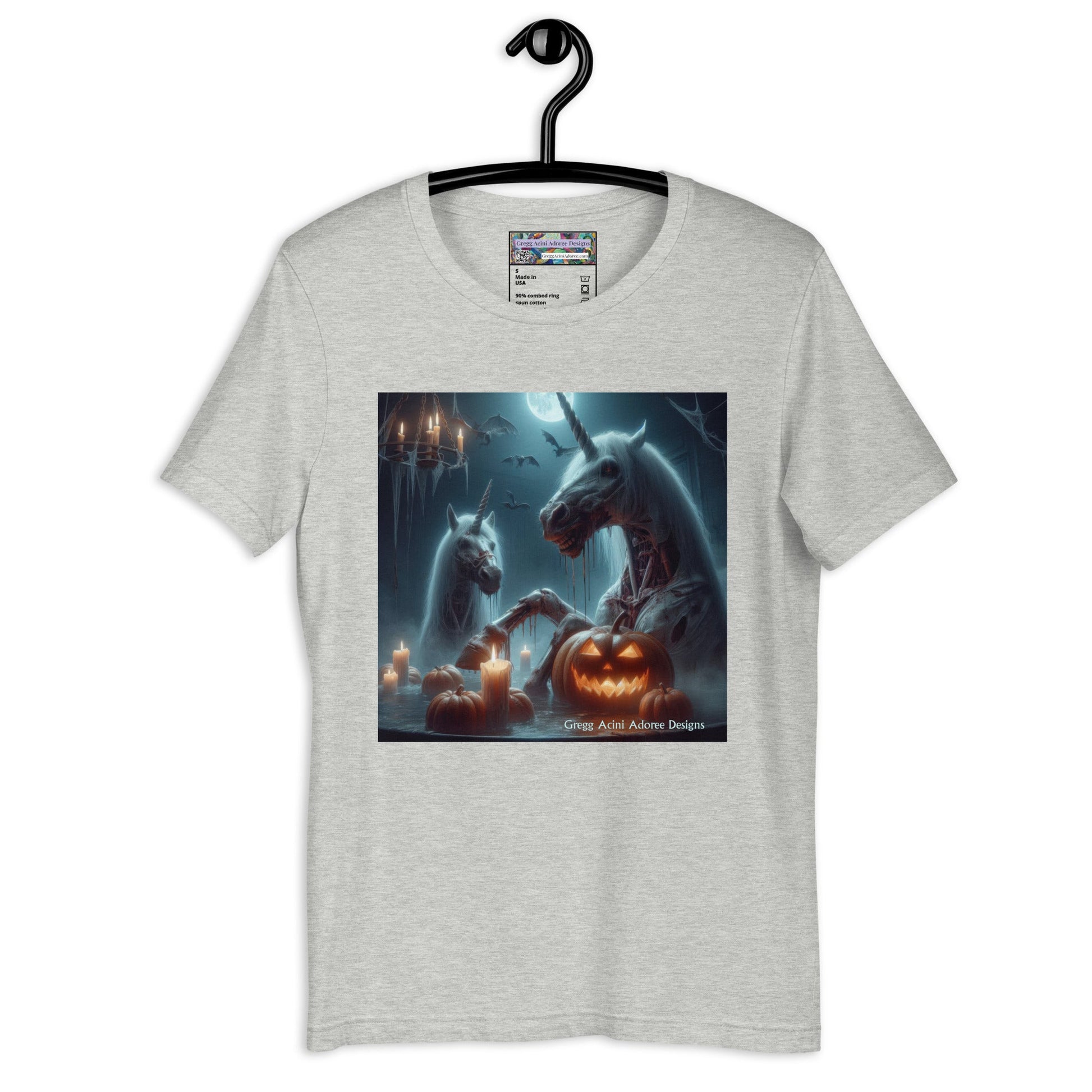 Halloween Zombie Unicorns Unisex t-shirt by Gregg Acini Adoree Designs - Gregg Acini Adoree Designs - Tee Shirt