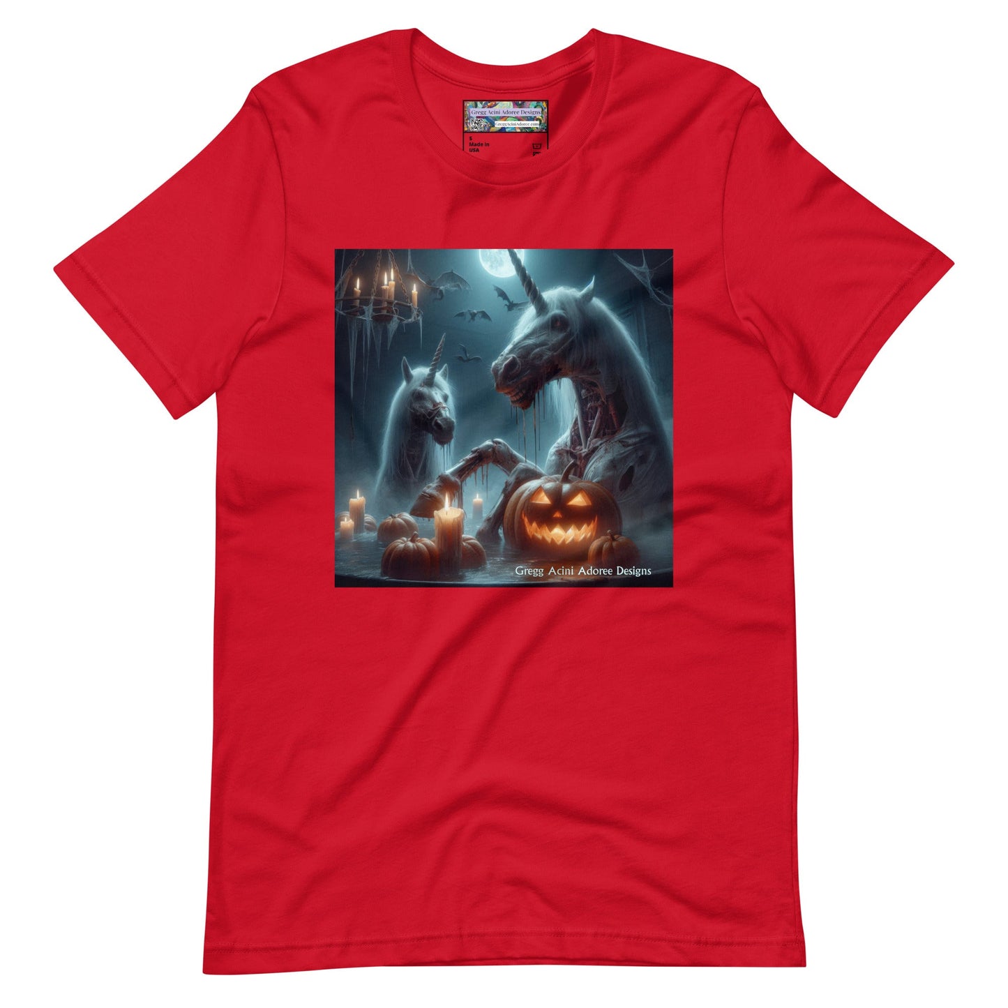 Halloween Zombie Unicorns Unisex t-shirt by Gregg Acini Adoree Designs - Gregg Acini Adoree Designs - Tee Shirt