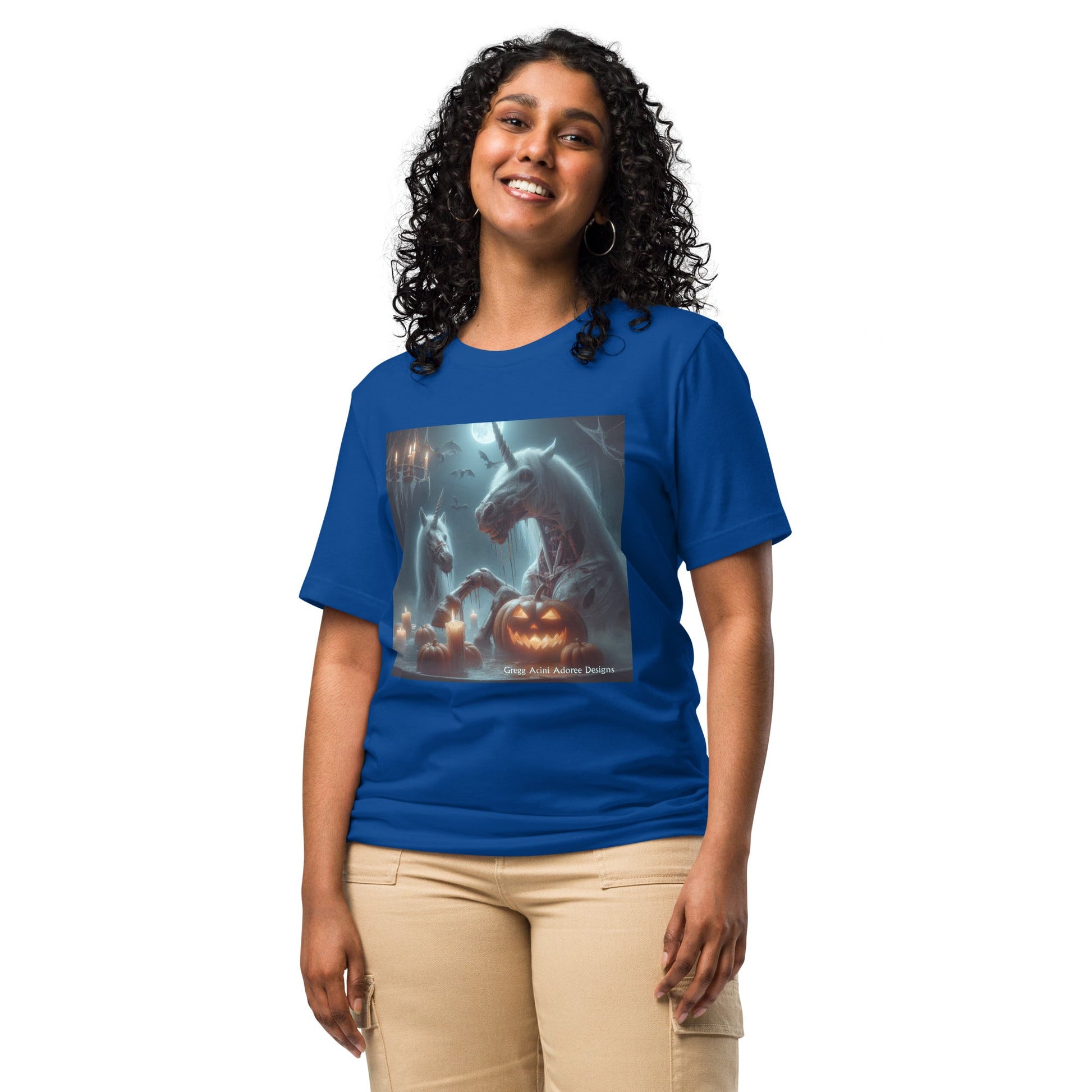 Halloween Zombie Unicorns Unisex t-shirt by Gregg Acini Adoree Designs - Gregg Acini Adoree Designs - Tee Shirt