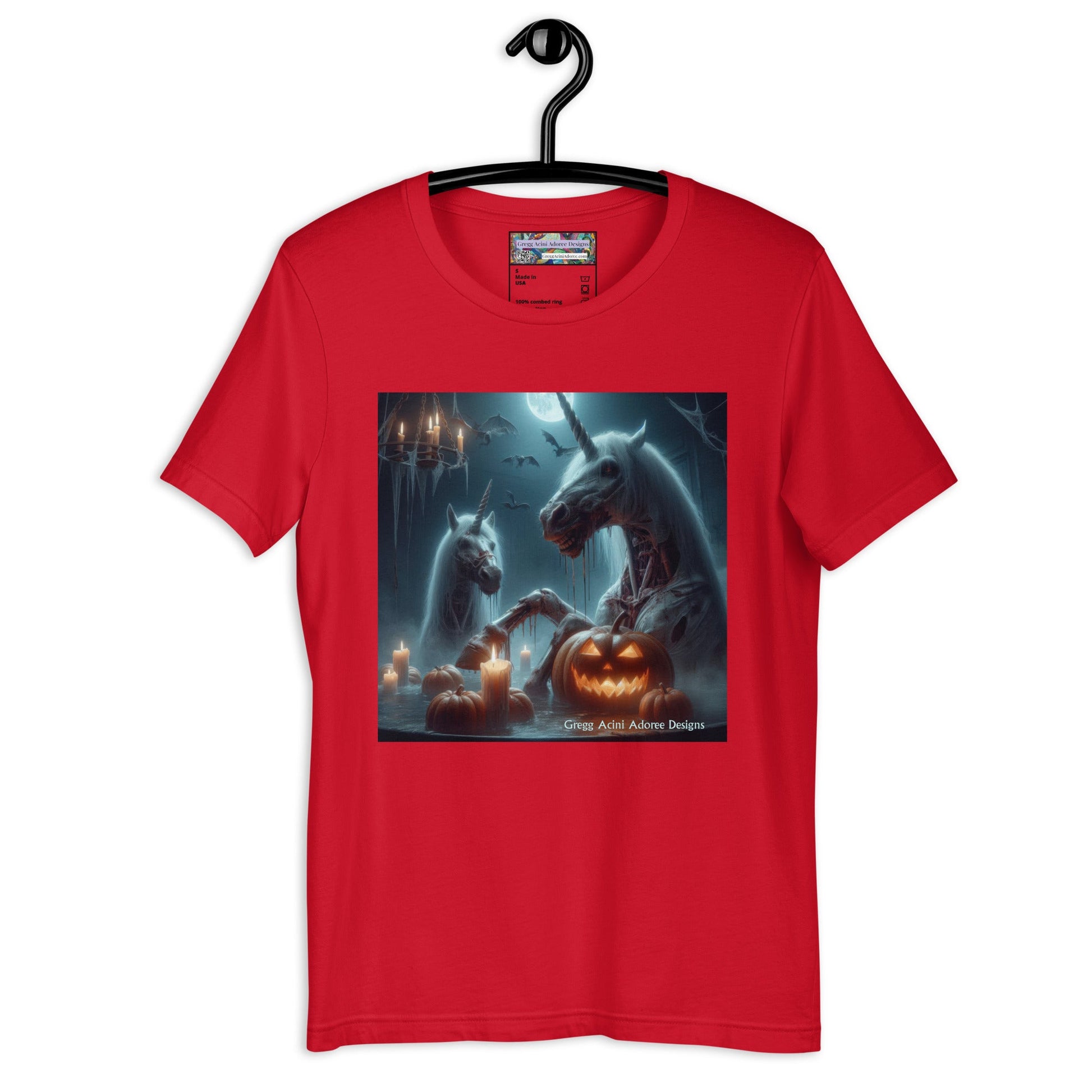 Halloween Zombie Unicorns Unisex t-shirt by Gregg Acini Adoree Designs - Gregg Acini Adoree Designs - Tee Shirt