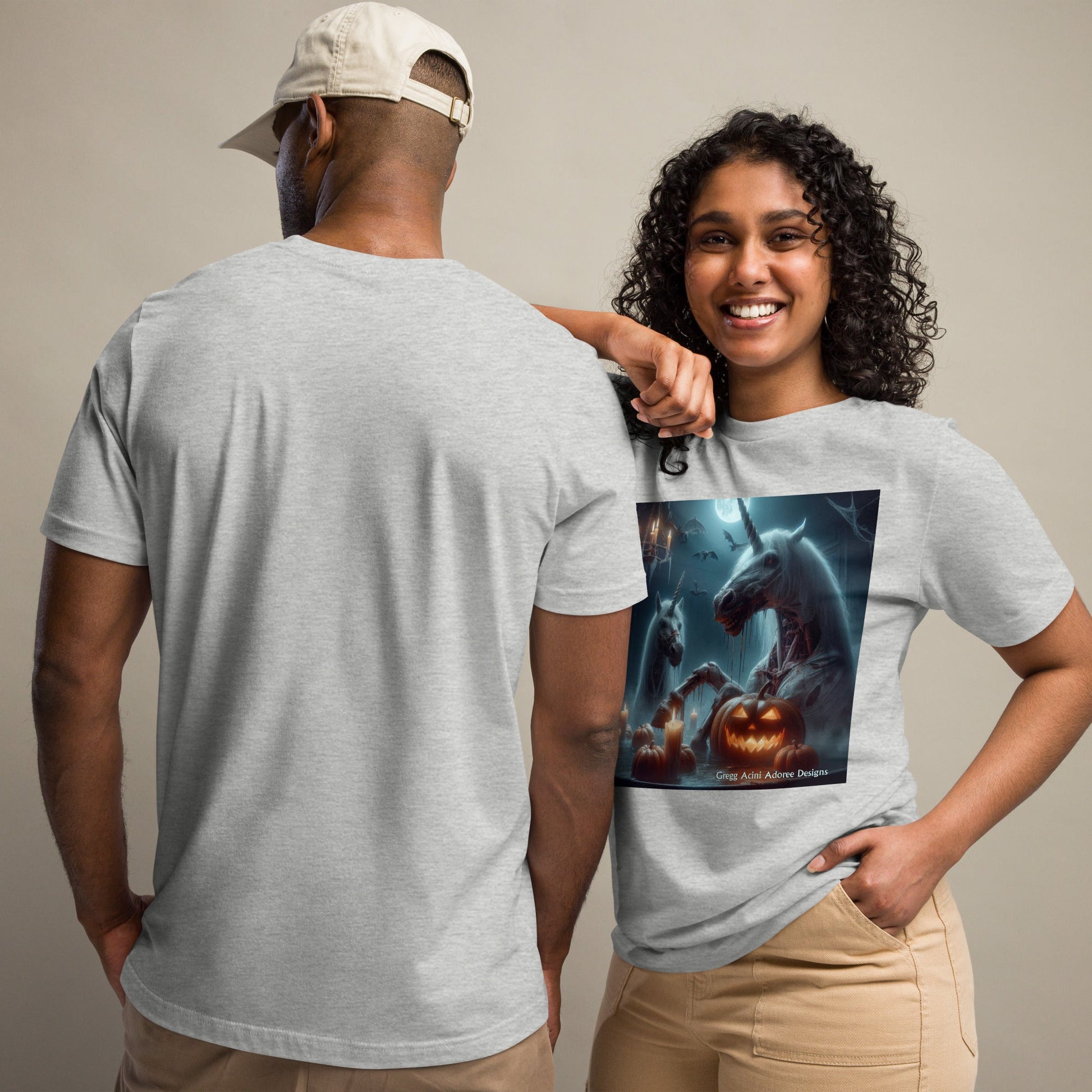 Halloween Zombie Unicorns Unisex t-shirt by Gregg Acini Adoree Designs - Gregg Acini Adoree Designs - Tee Shirt