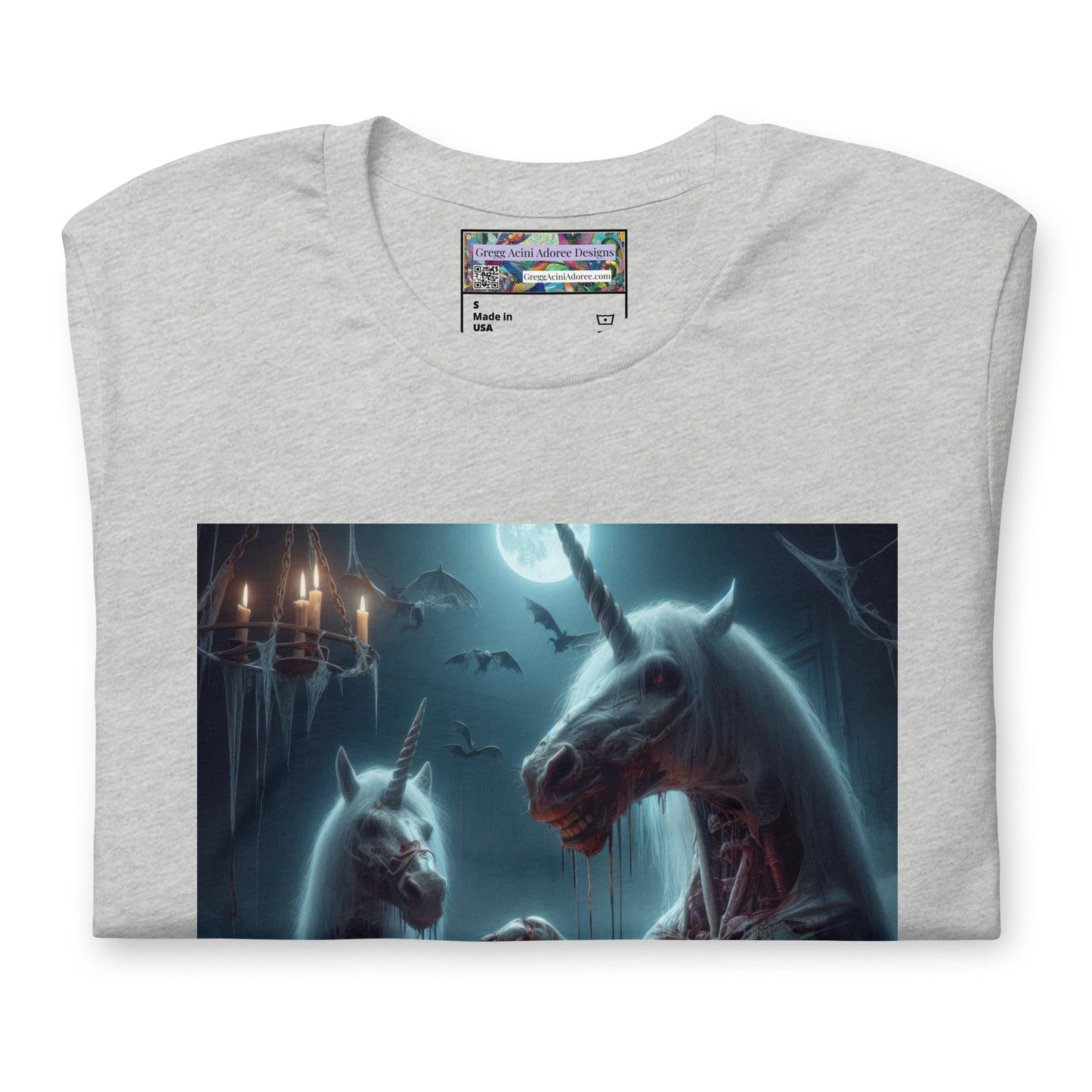 Halloween Zombie Unicorns Unisex t-shirt by Gregg Acini Adoree Designs - Gregg Acini Adoree Designs - Tee Shirt