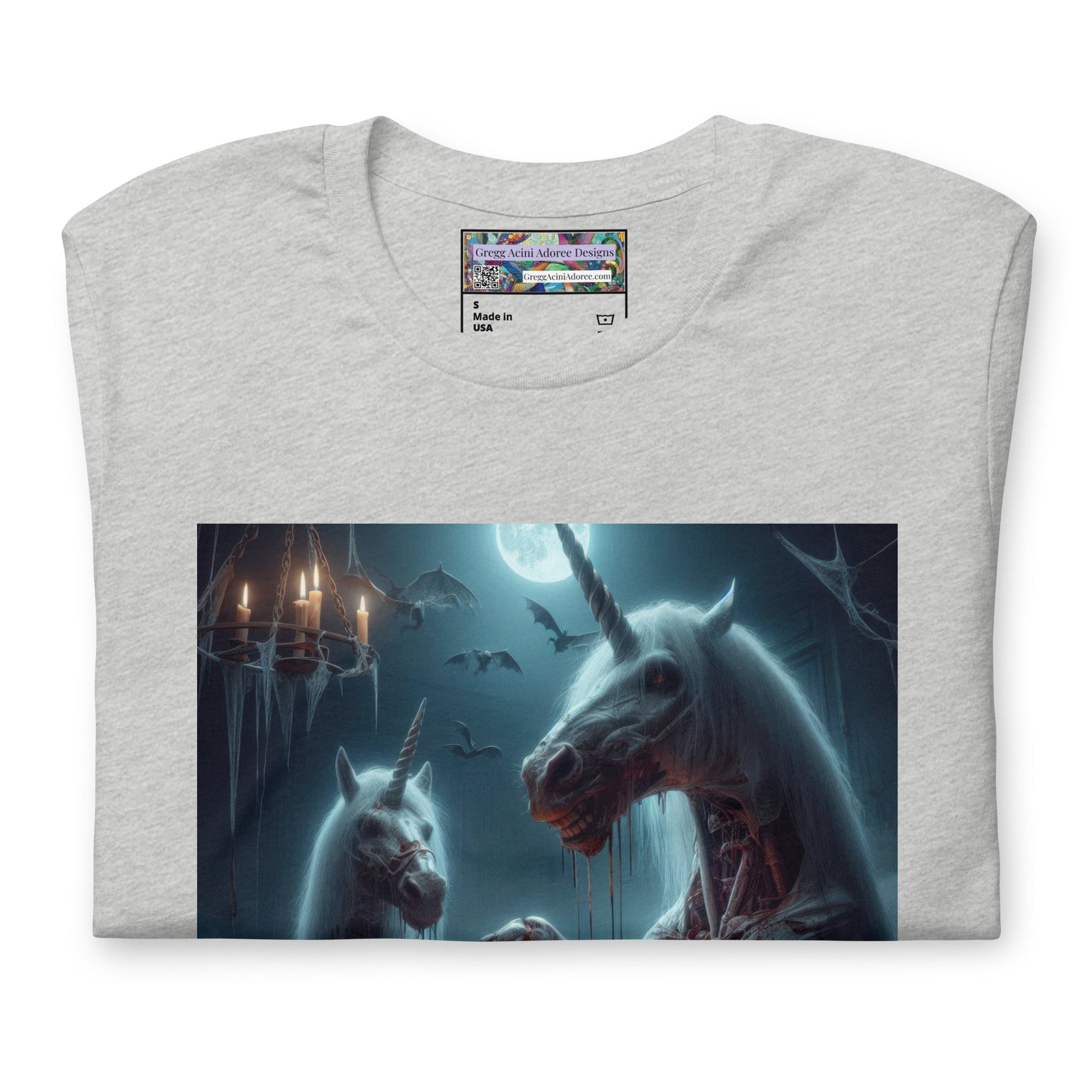Halloween Zombie Unicorns Unisex t-shirt by Gregg Acini Adoree Designs - Gregg Acini Adoree Designs - Tee Shirt