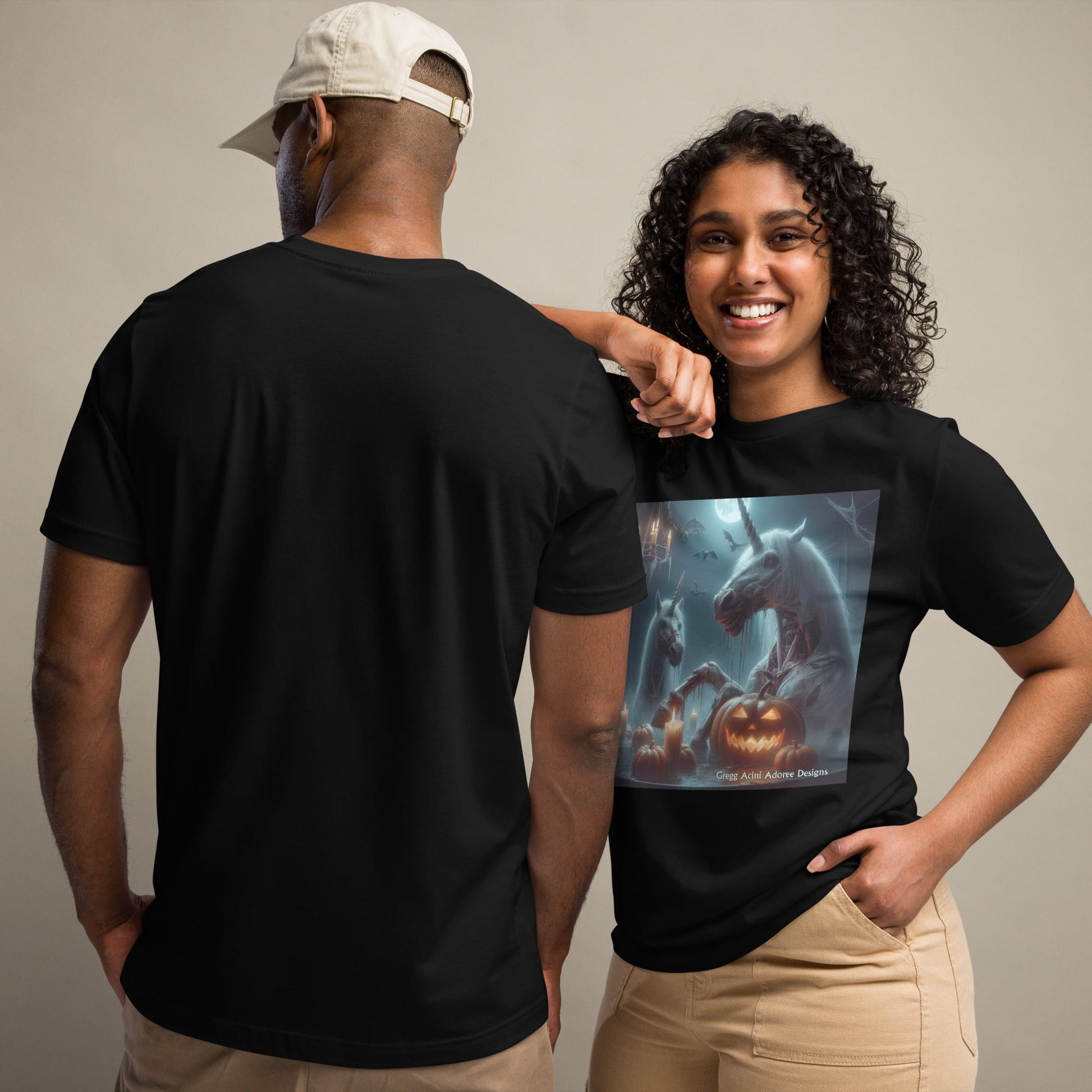 Halloween Zombie Unicorns Unisex t-shirt by Gregg Acini Adoree Designs - Gregg Acini Adoree Designs - Tee Shirt