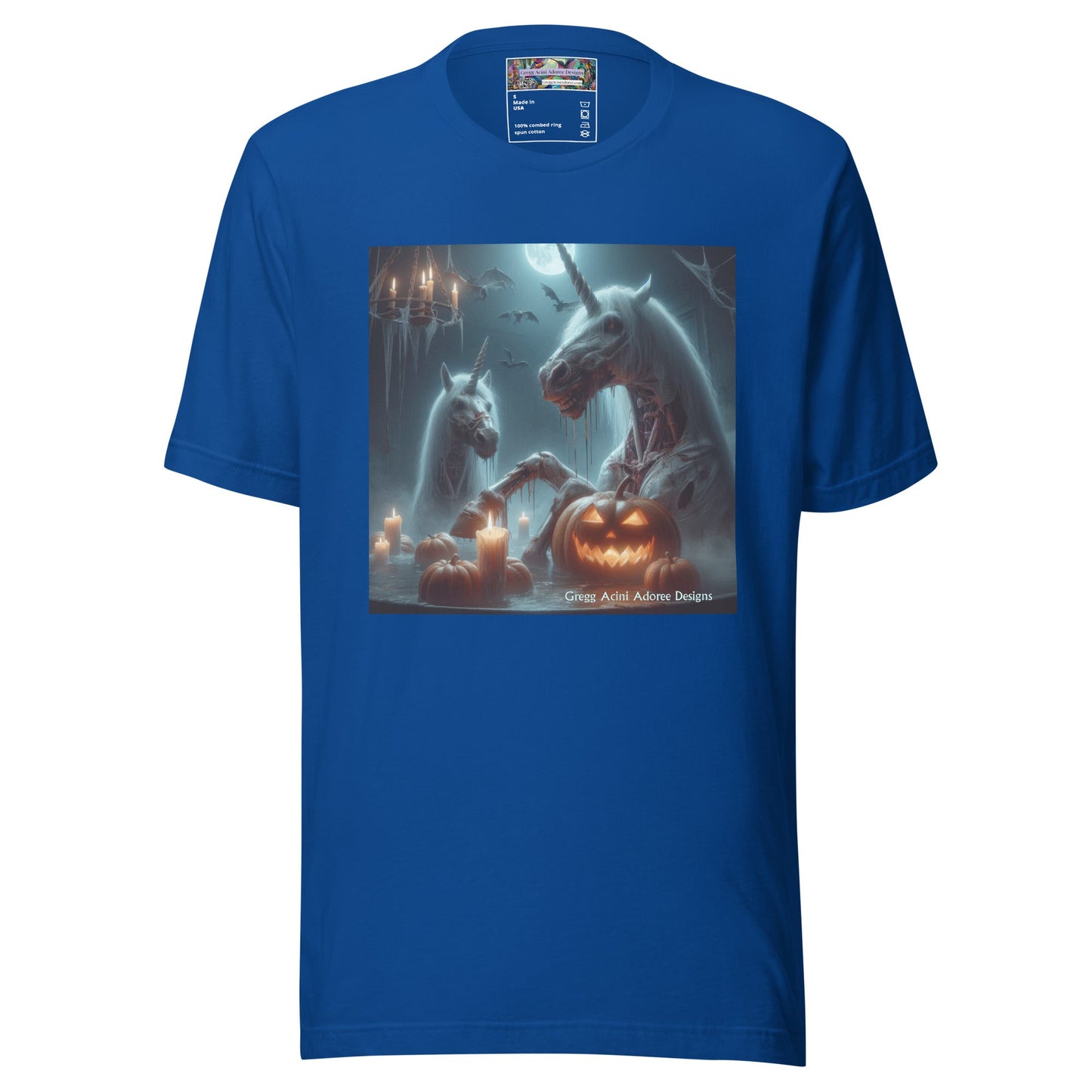 Halloween Zombie Unicorns Unisex t-shirt by Gregg Acini Adoree Designs - Gregg Acini Adoree Designs - Tee Shirt