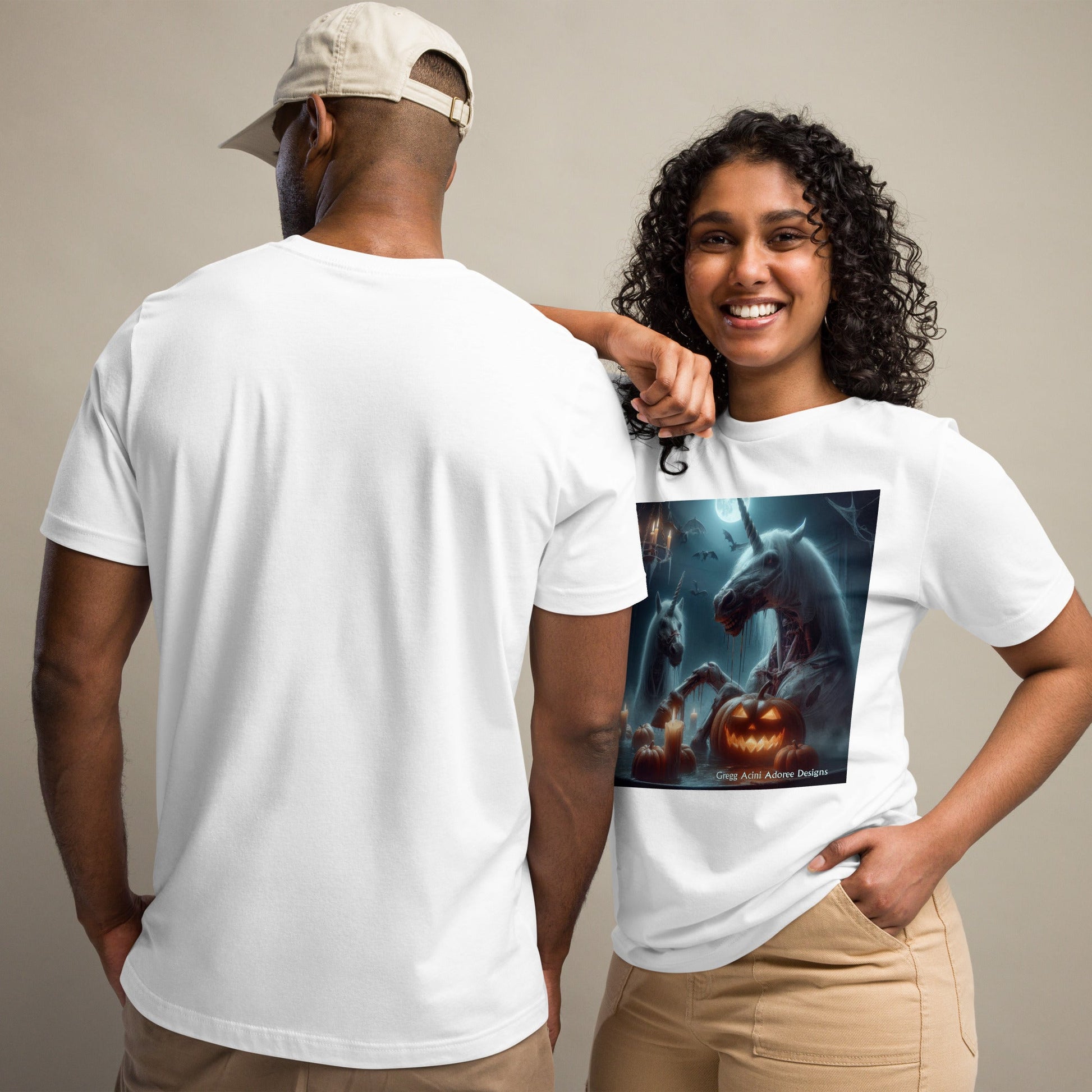 Halloween Zombie Unicorns Unisex t-shirt by Gregg Acini Adoree Designs - Gregg Acini Adoree Designs - Tee Shirt