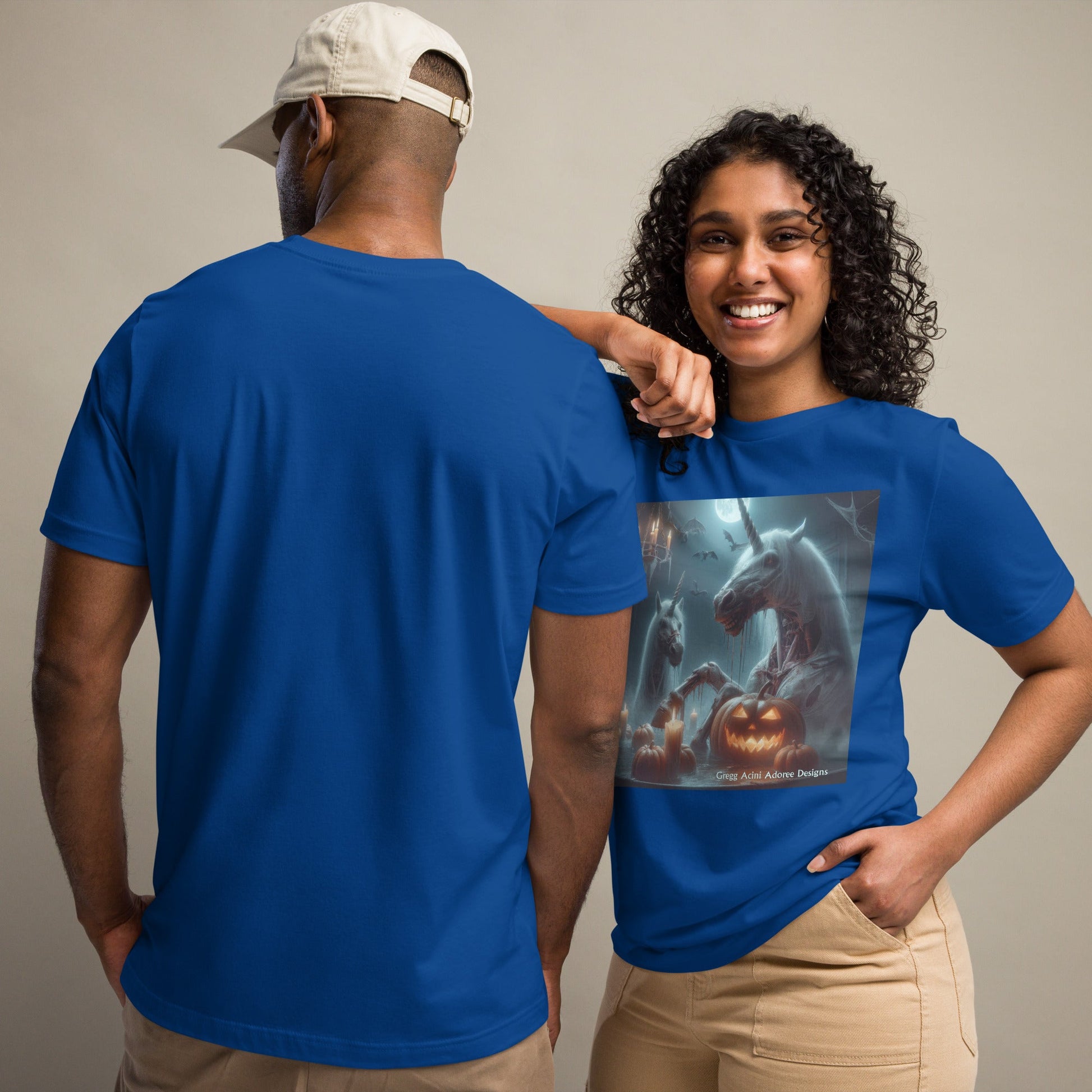 Halloween Zombie Unicorns Unisex t-shirt by Gregg Acini Adoree Designs - Gregg Acini Adoree Designs - Tee Shirt