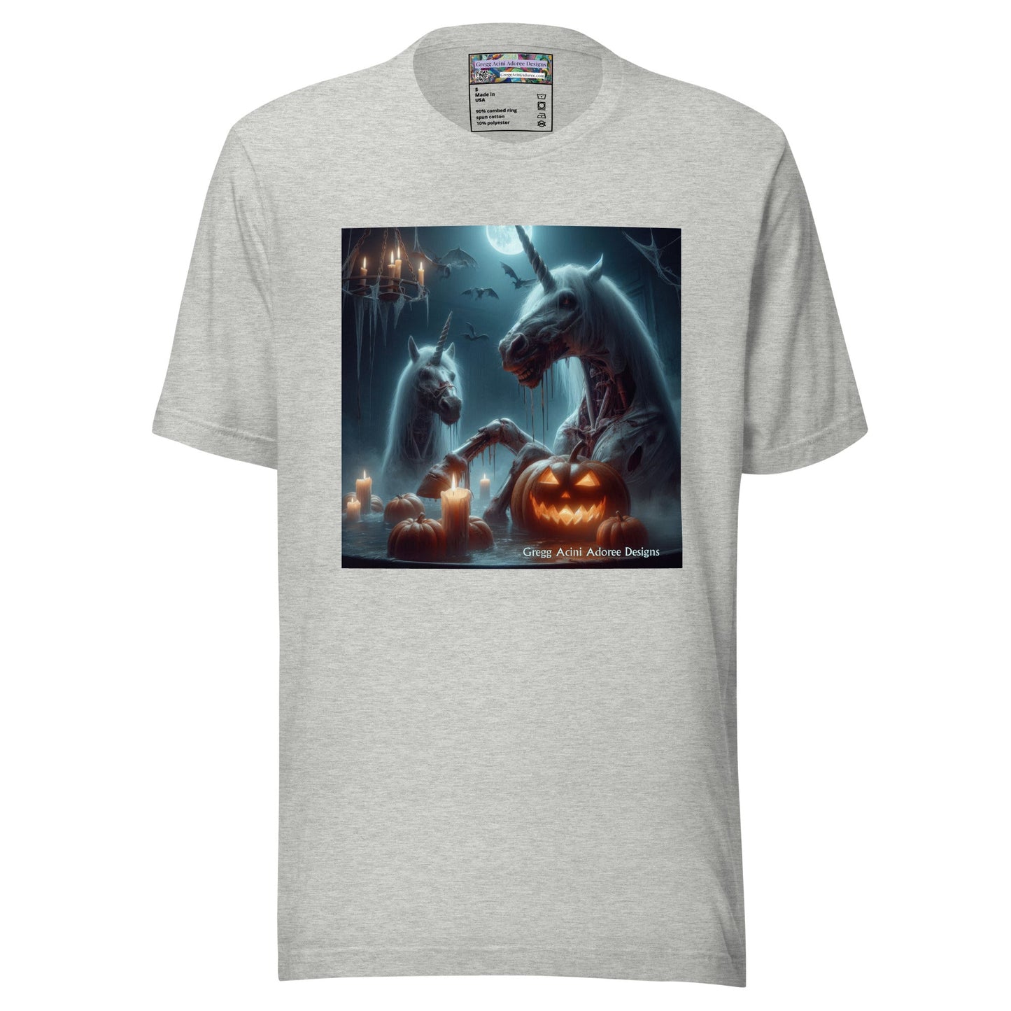 Halloween Zombie Unicorns Unisex t-shirt by Gregg Acini Adoree Designs - Gregg Acini Adoree Designs - Tee Shirt