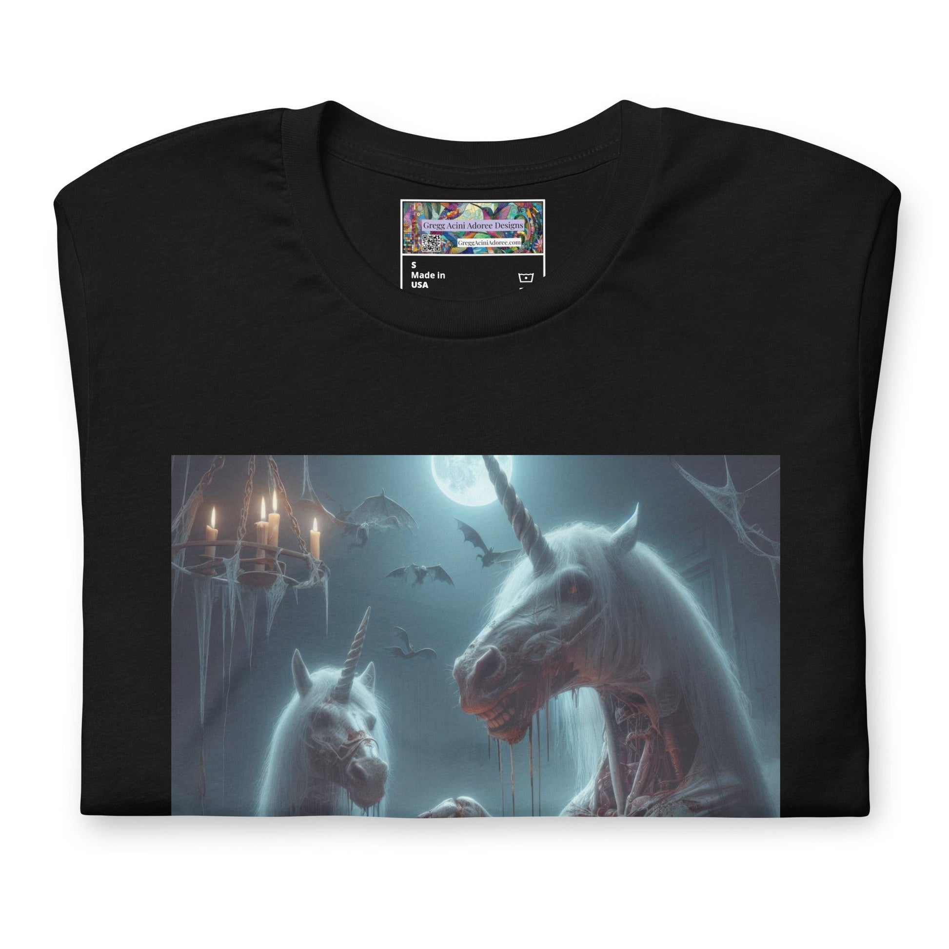 Halloween Zombie Unicorns Unisex t-shirt by Gregg Acini Adoree Designs - Gregg Acini Adoree Designs - Tee Shirt