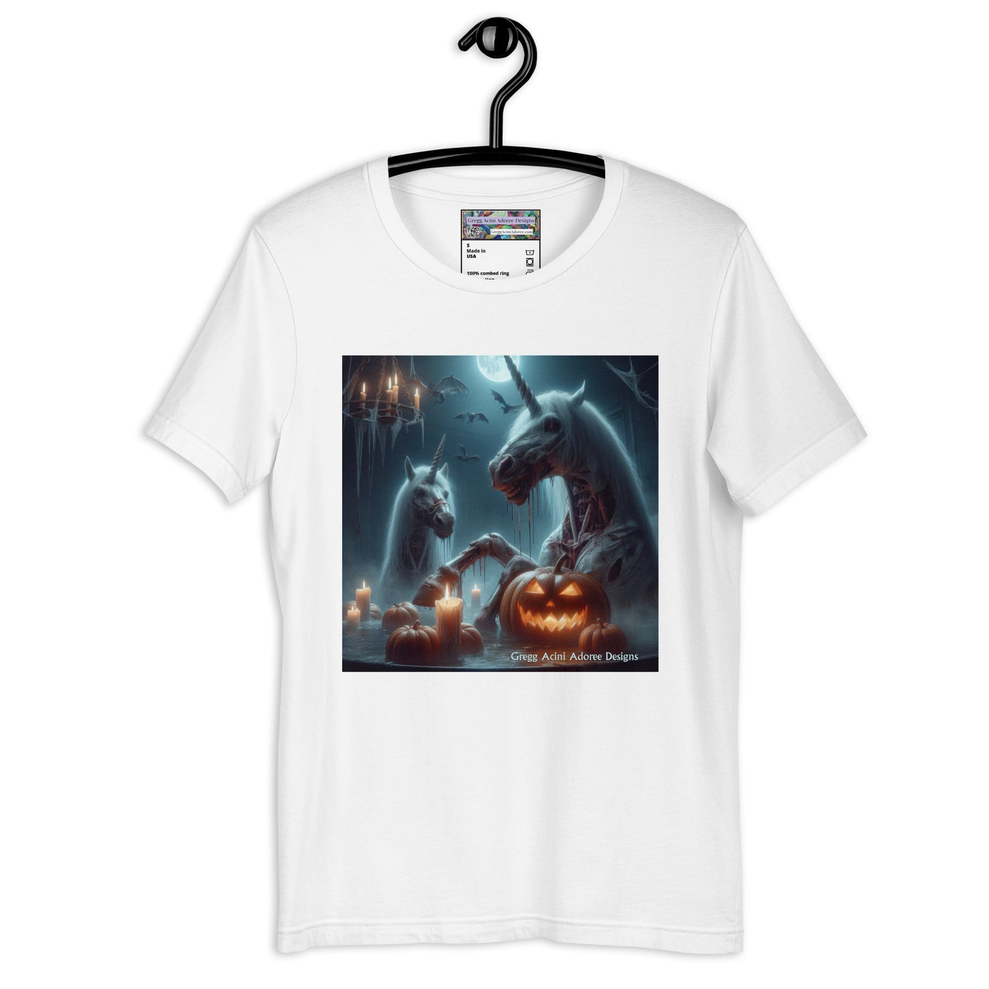 Halloween Zombie Unicorns Unisex t-shirt by Gregg Acini Adoree Designs - Gregg Acini Adoree Designs - Tee Shirt