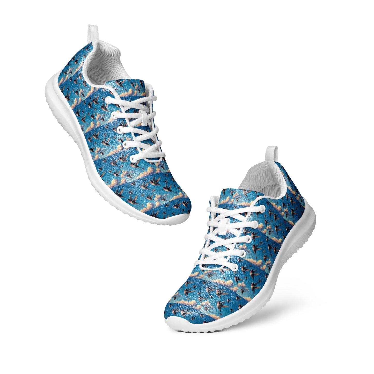 Hummingbird Flock Men’s athletic shoes by Gregg Acini Adoree Designs - Gregg Acini Adoree Designs - Shoes