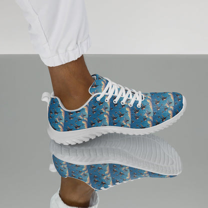 Hummingbird Flock Men’s athletic shoes by Gregg Acini Adoree Designs - Gregg Acini Adoree Designs - Shoes