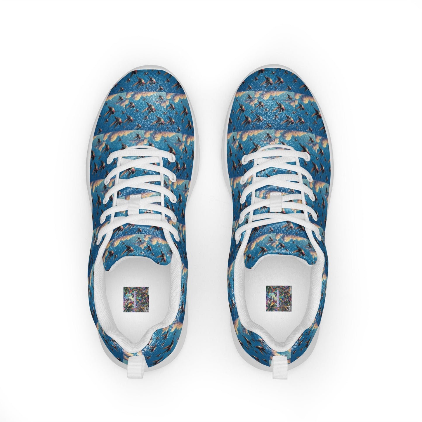 Hummingbird Flock Men’s athletic shoes by Gregg Acini Adoree Designs - Gregg Acini Adoree Designs - Shoes