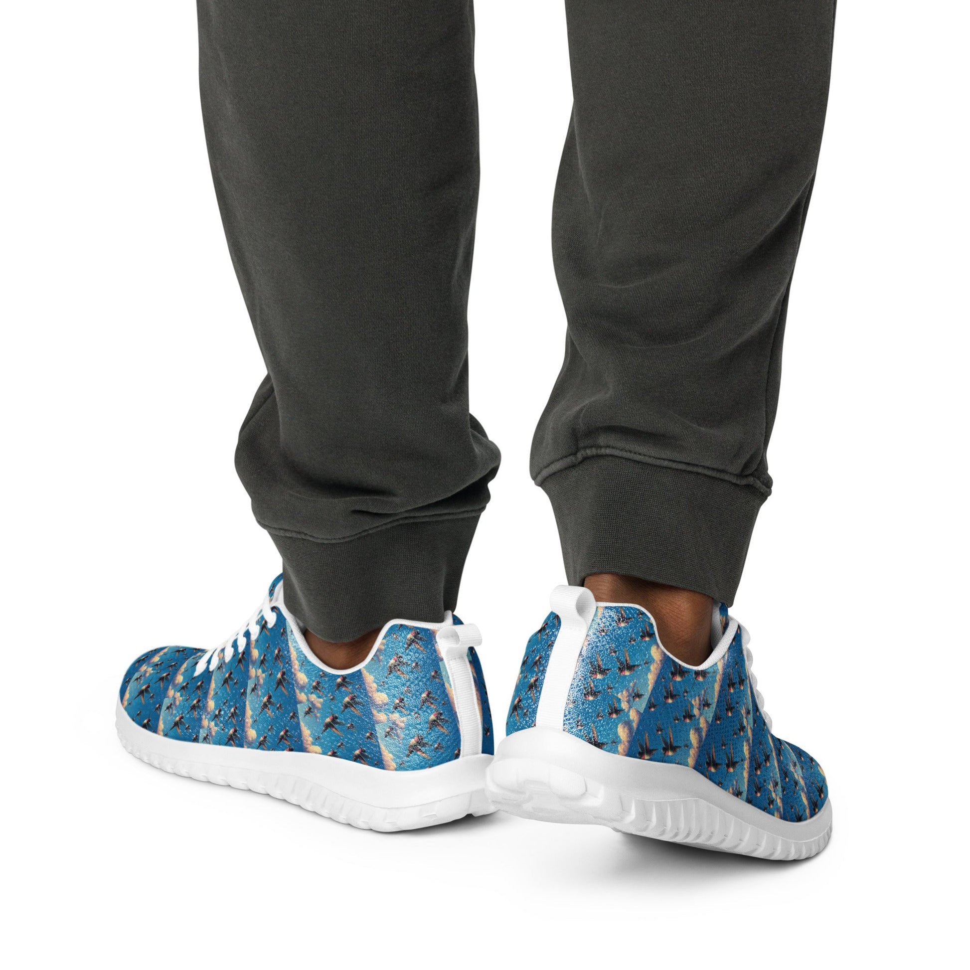 Hummingbird Flock Men’s athletic shoes by Gregg Acini Adoree Designs - Gregg Acini Adoree Designs - Shoes