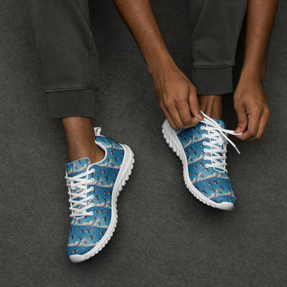 Hummingbird Flock Men’s athletic shoes by Gregg Acini Adoree Designs - Gregg Acini Adoree Designs - Shoes