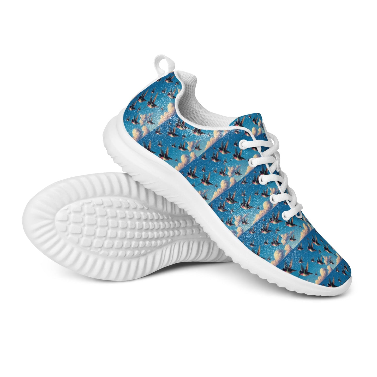 Hummingbird Flock Men’s athletic shoes by Gregg Acini Adoree Designs - Gregg Acini Adoree Designs - Shoes