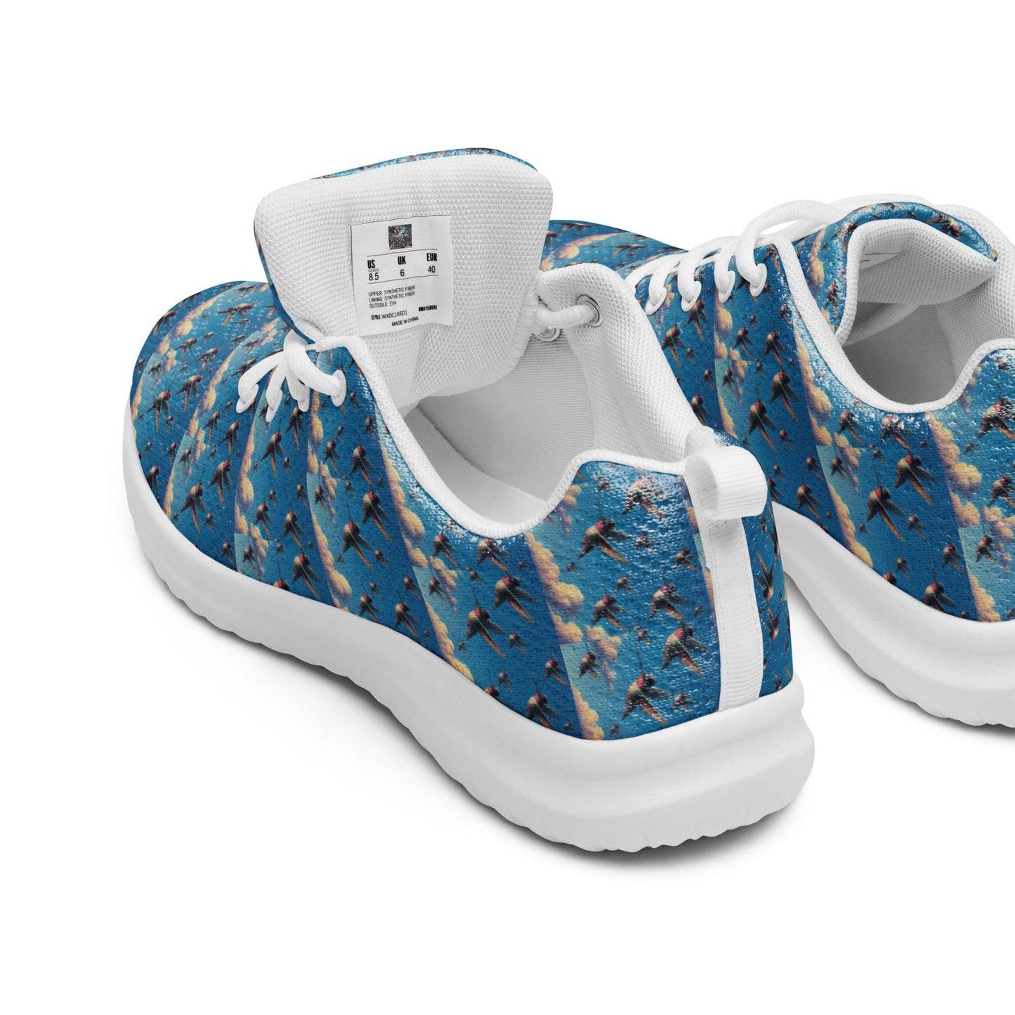 Hummingbird Flock Men’s athletic shoes by Gregg Acini Adoree Designs - Gregg Acini Adoree Designs - Shoes