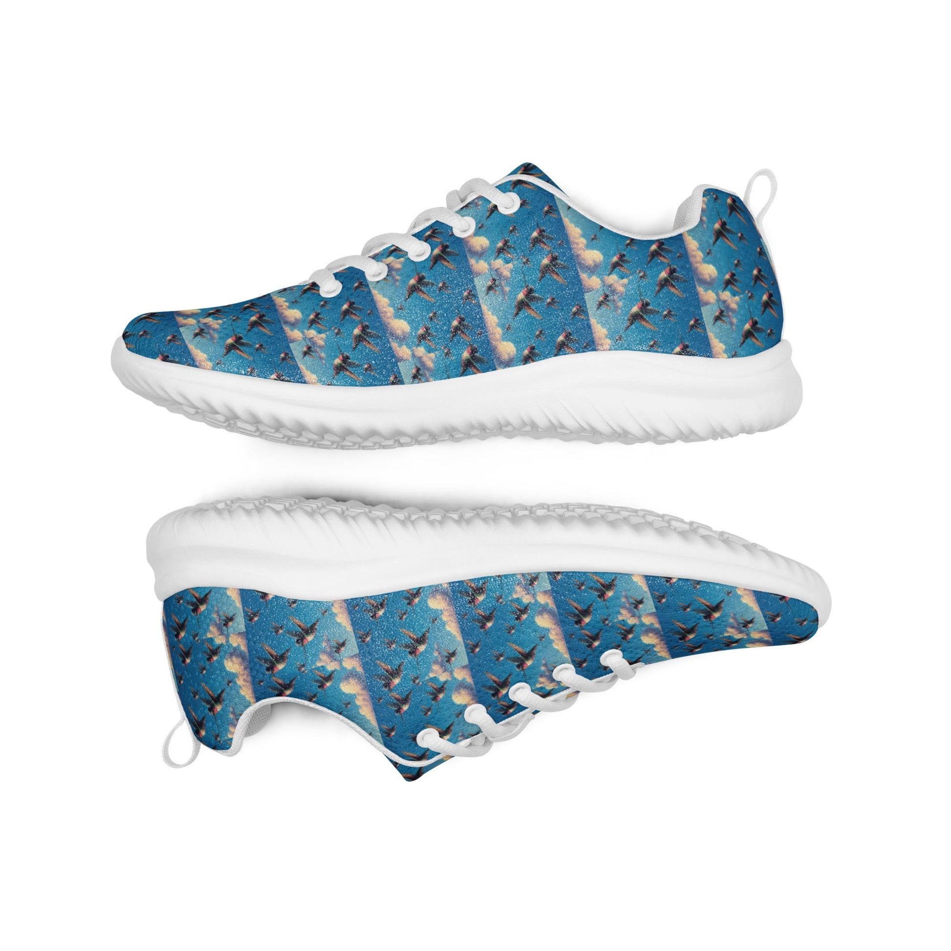 Hummingbird Flock Men’s athletic shoes by Gregg Acini Adoree Designs - Gregg Acini Adoree Designs - Shoes