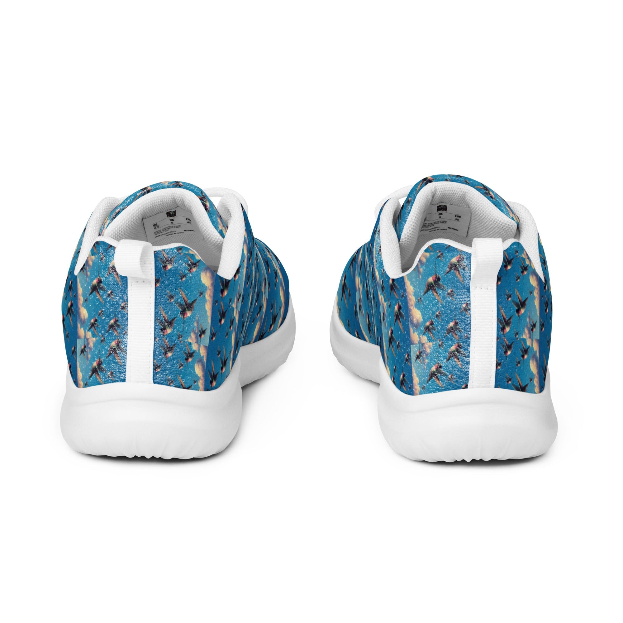 Hummingbird Flock Men’s athletic shoes by Gregg Acini Adoree Designs - Gregg Acini Adoree Designs - Shoes