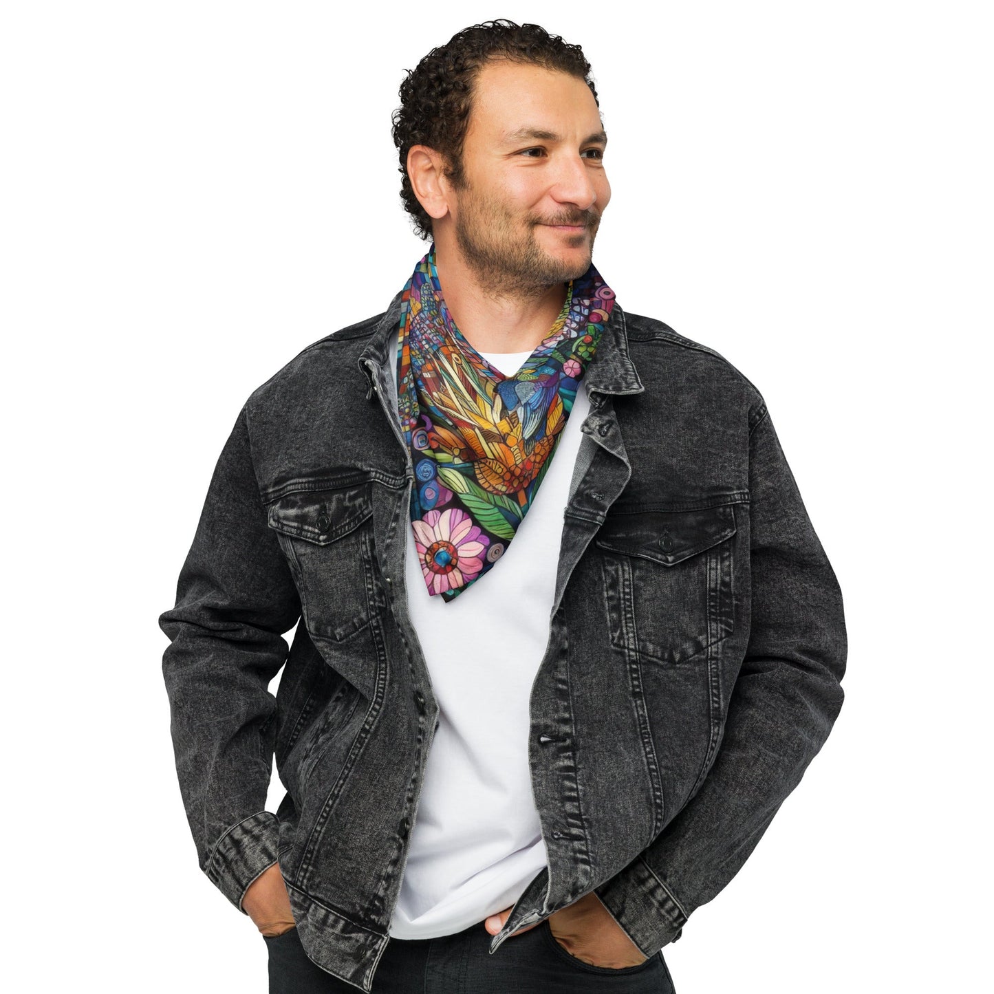 Hummingbird Kaleidoscope All - over print bandana - Gregg Acini Adoree Designs - 