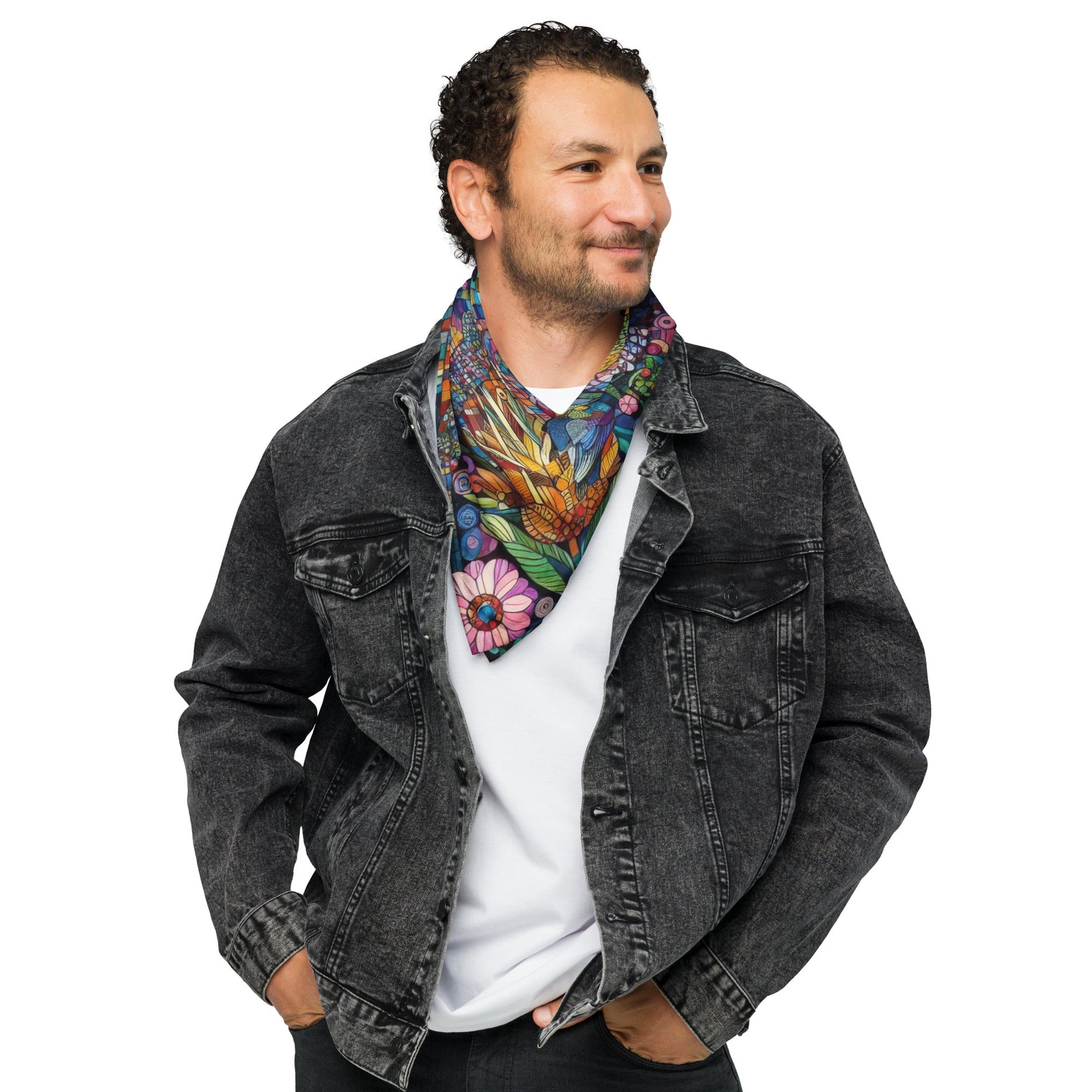 Hummingbird Kaleidoscope All - over print bandana - Gregg Acini Adoree Designs - 