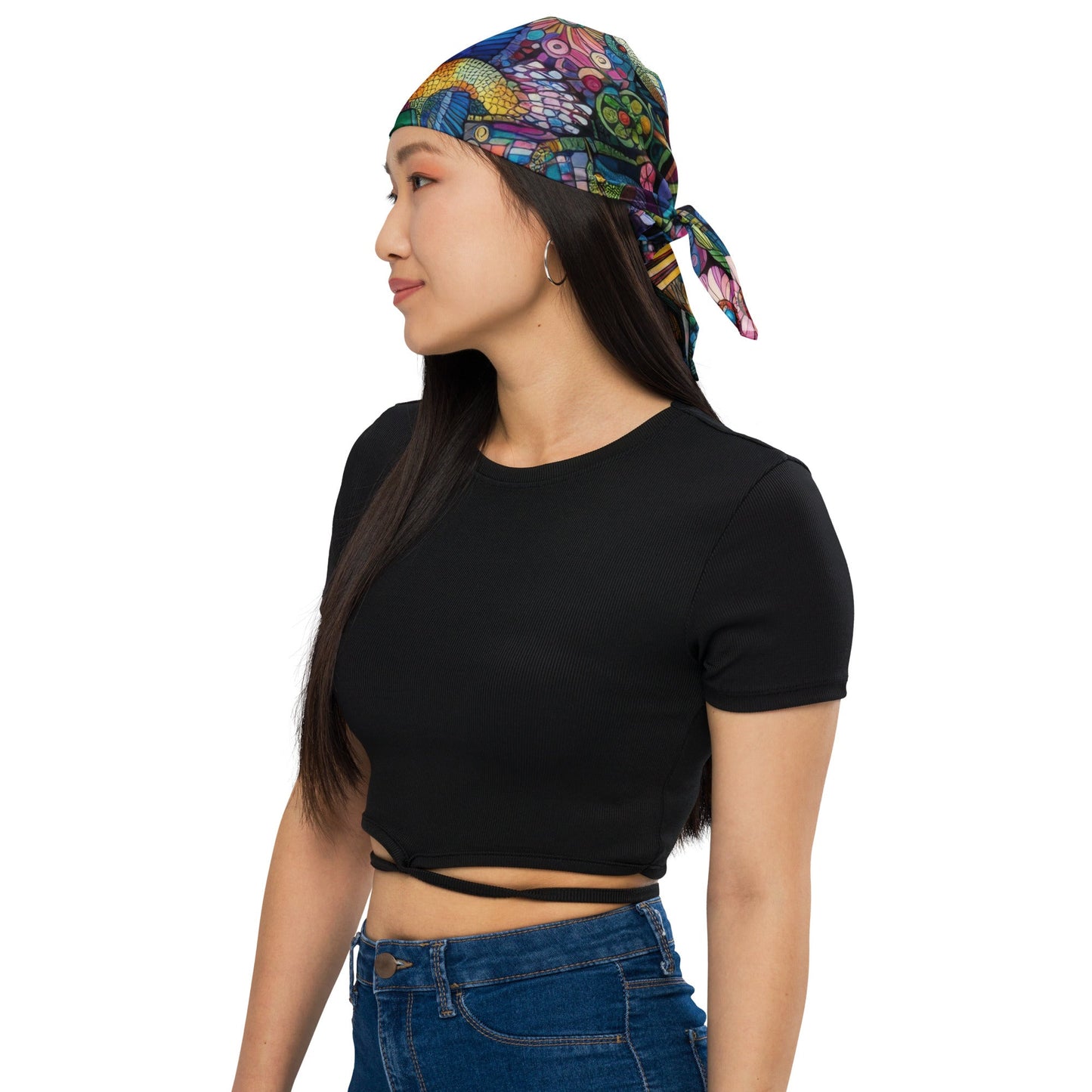 Hummingbird Kaleidoscope All - over print bandana - Gregg Acini Adoree Designs - 