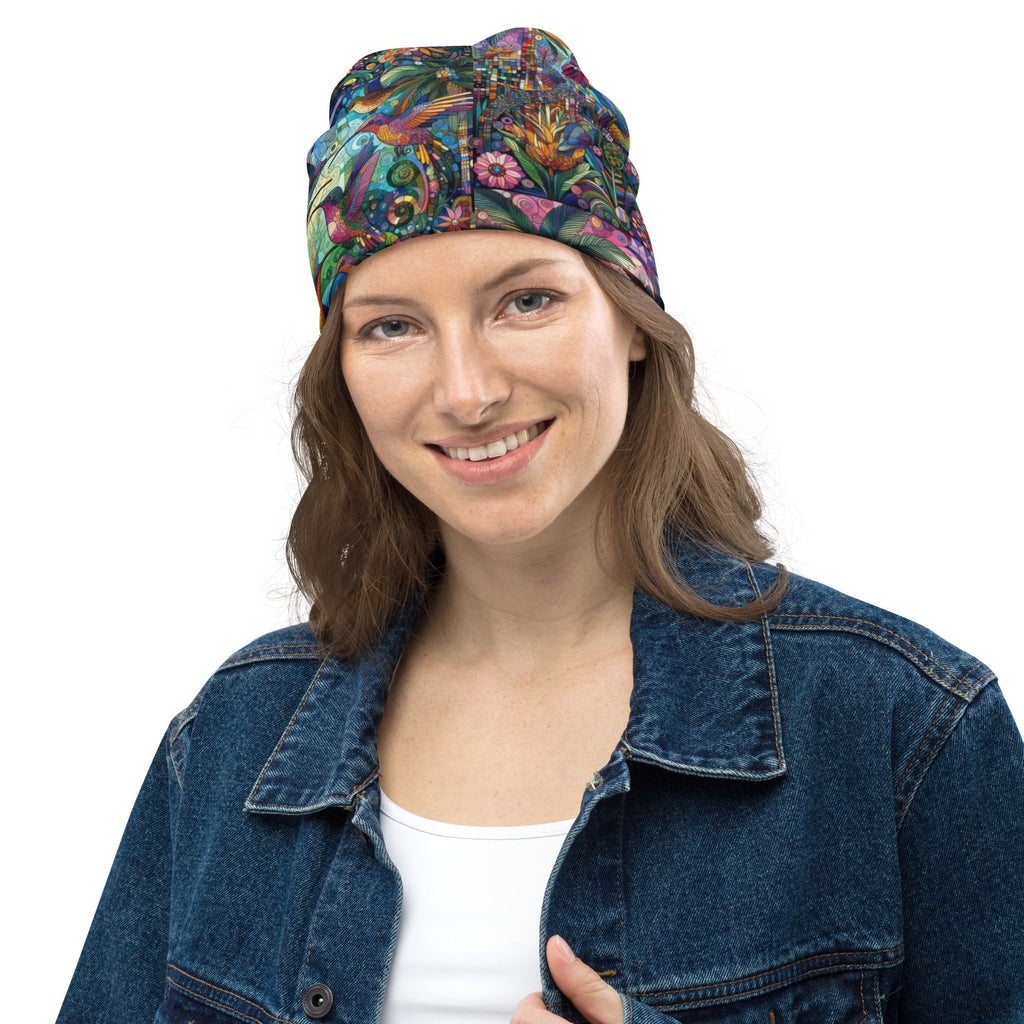 Hummingbird Kaleidoscope All - Over Print Beanie - Gregg Acini Adoree Designs - Beanie
