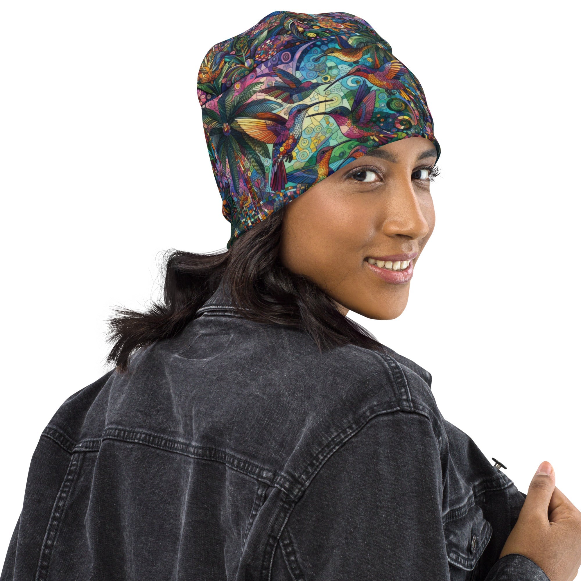 Hummingbird Kaleidoscope All - Over Print Beanie - Gregg Acini Adoree Designs - Beanie