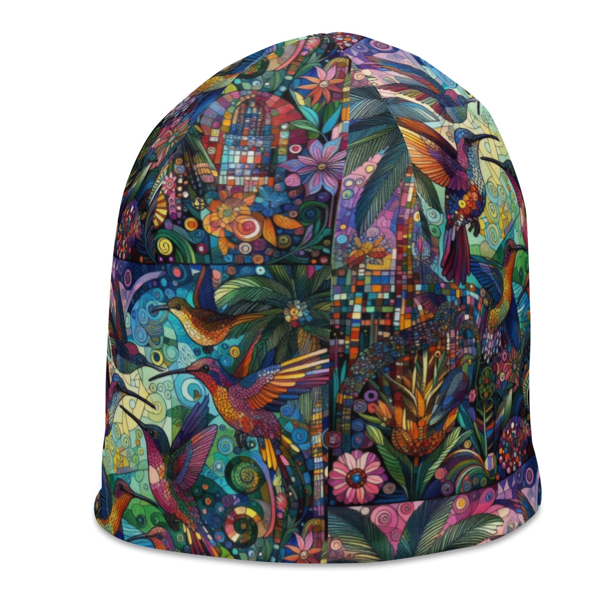 Hummingbird Kaleidoscope All - Over Print Beanie - Gregg Acini Adoree Designs - Beanie