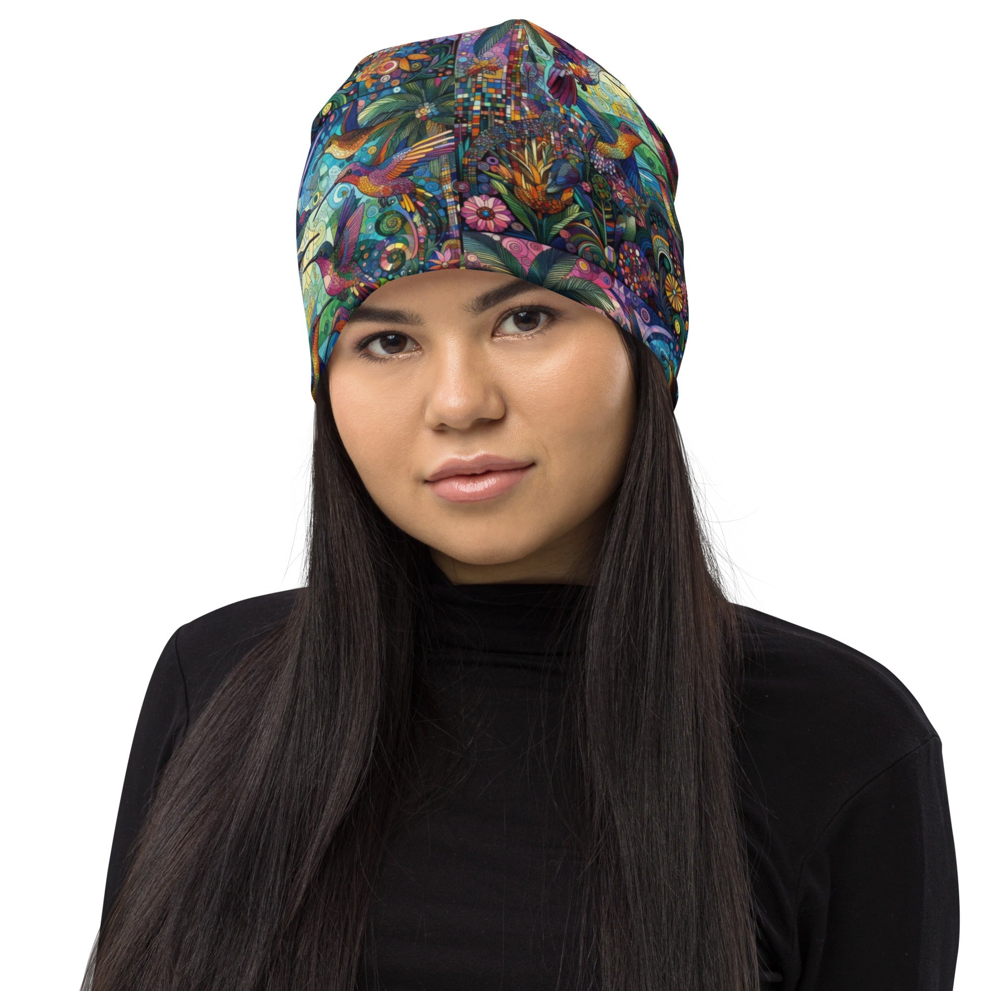 Hummingbird Kaleidoscope All - Over Print Beanie - Gregg Acini Adoree Designs - Beanie