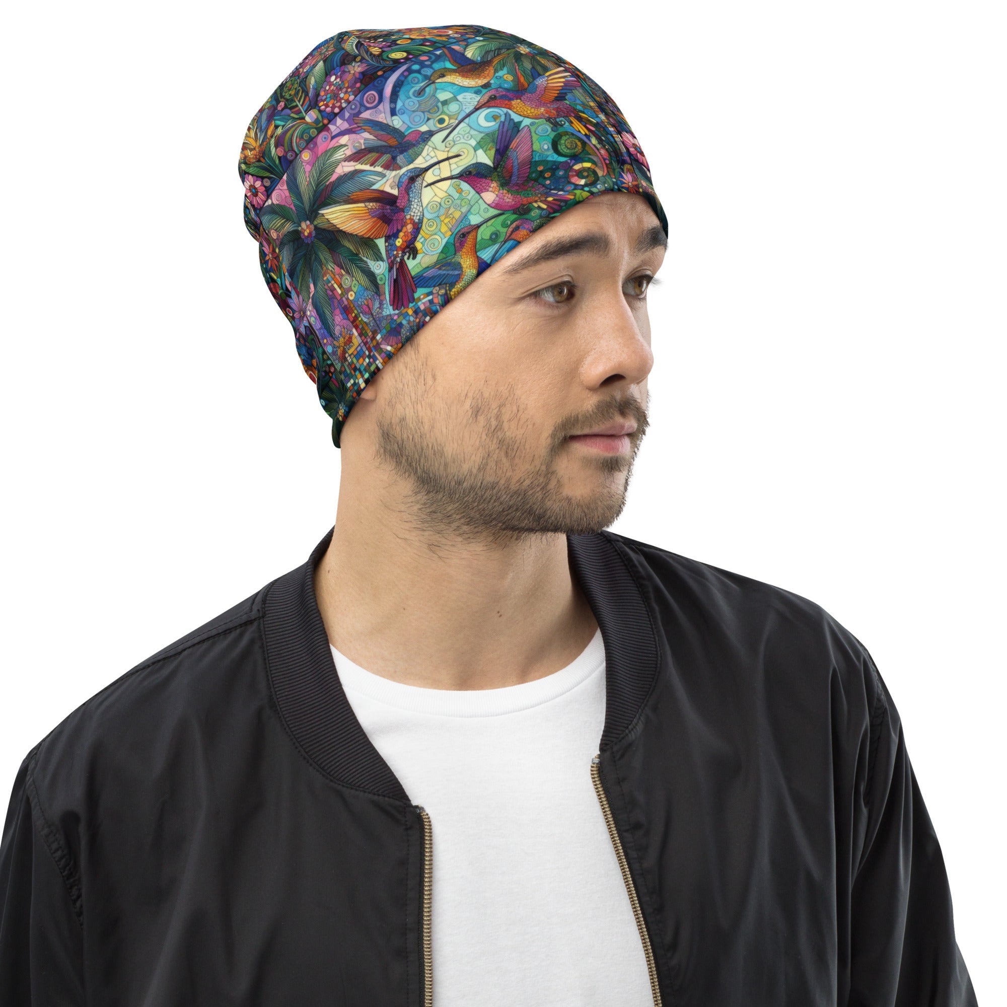 Hummingbird Kaleidoscope All - Over Print Beanie - Gregg Acini Adoree Designs - Beanie