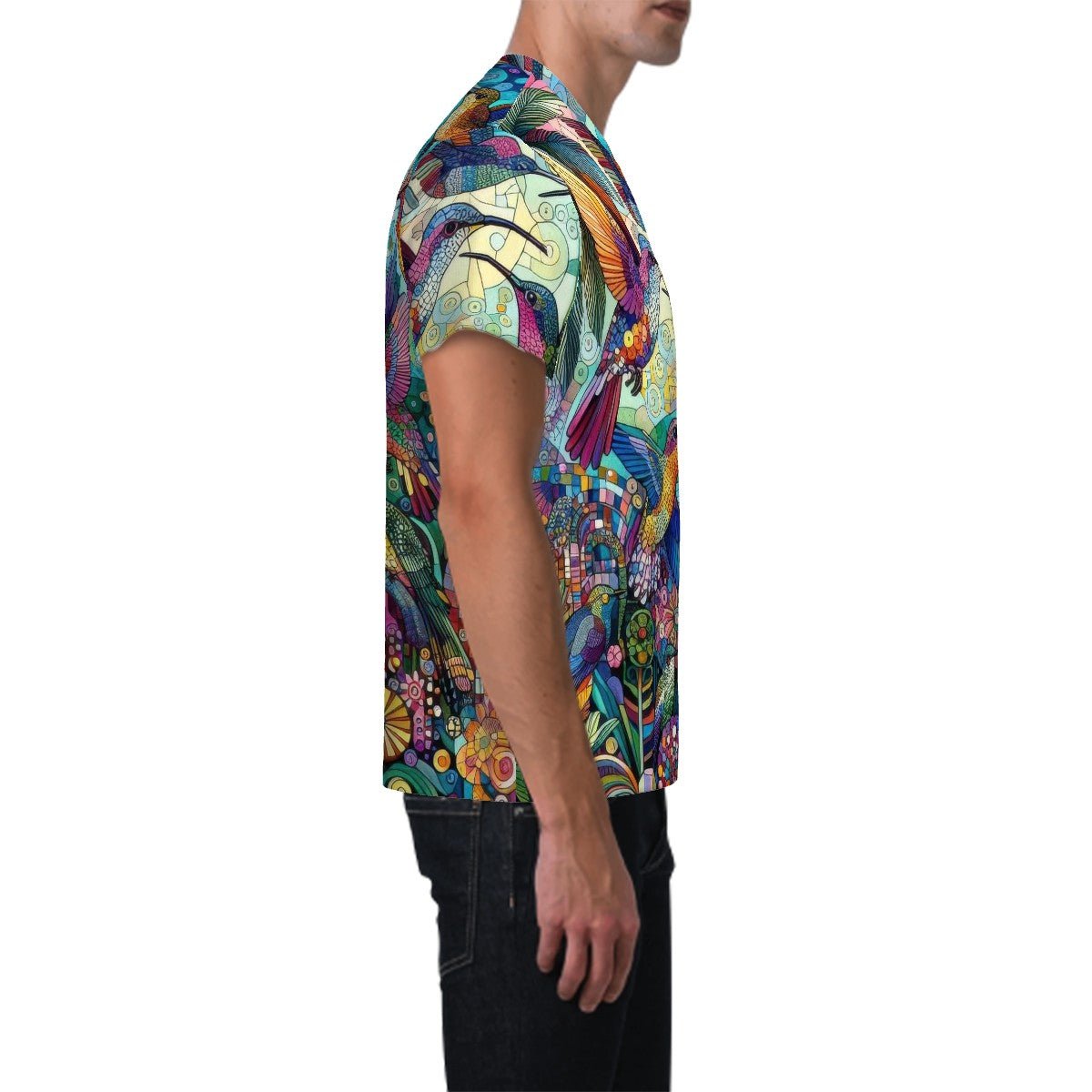 Hummingbird Kaleidoscope All - over Unisex T-Shirt - Gregg Acini Adoree Designs - T-Shirt