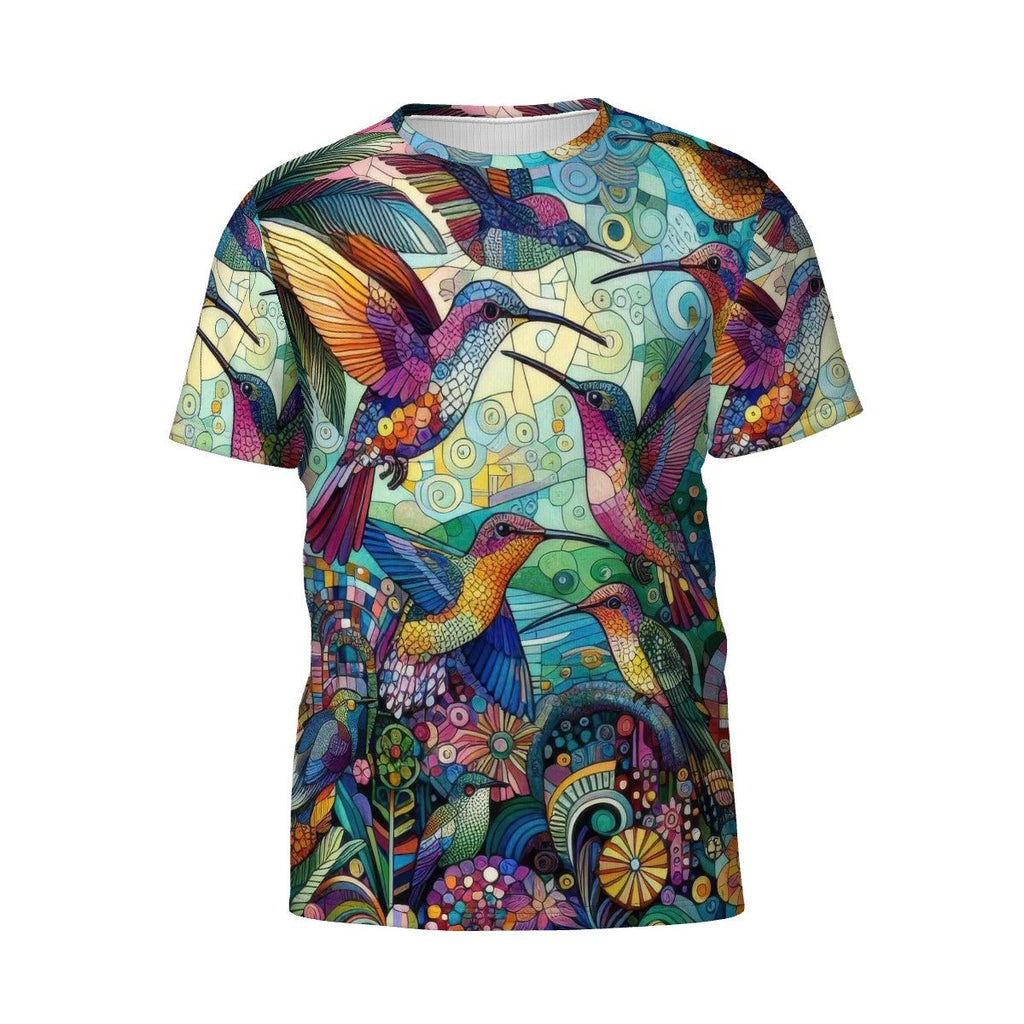 Hummingbird Kaleidoscope All - over Unisex T-Shirt - Gregg Acini Adoree Designs - T-Shirt