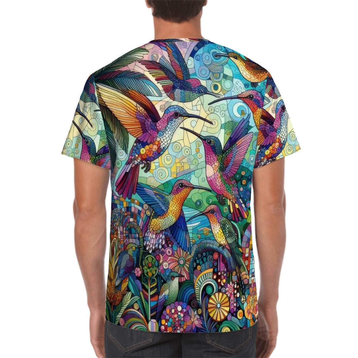 Hummingbird Kaleidoscope All - over Unisex T-Shirt - Gregg Acini Adoree Designs - T-Shirt