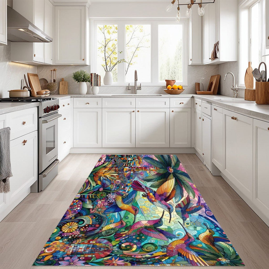 Hummingbird Kaleidoscope - Area Rug without Tassels (3:5) - Gregg Acini Adoree Designs - Rugs & Mats