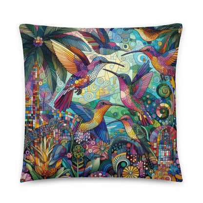 Hummingbird Kaleidoscope Basic Pillow - Gregg Acini Adoree Designs - Pillow