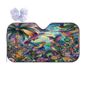 Hummingbird Kaleidoscope Car Windshield Sun Shade (Stiff Version) - Gregg Acini Adoree Designs - Sun Shade