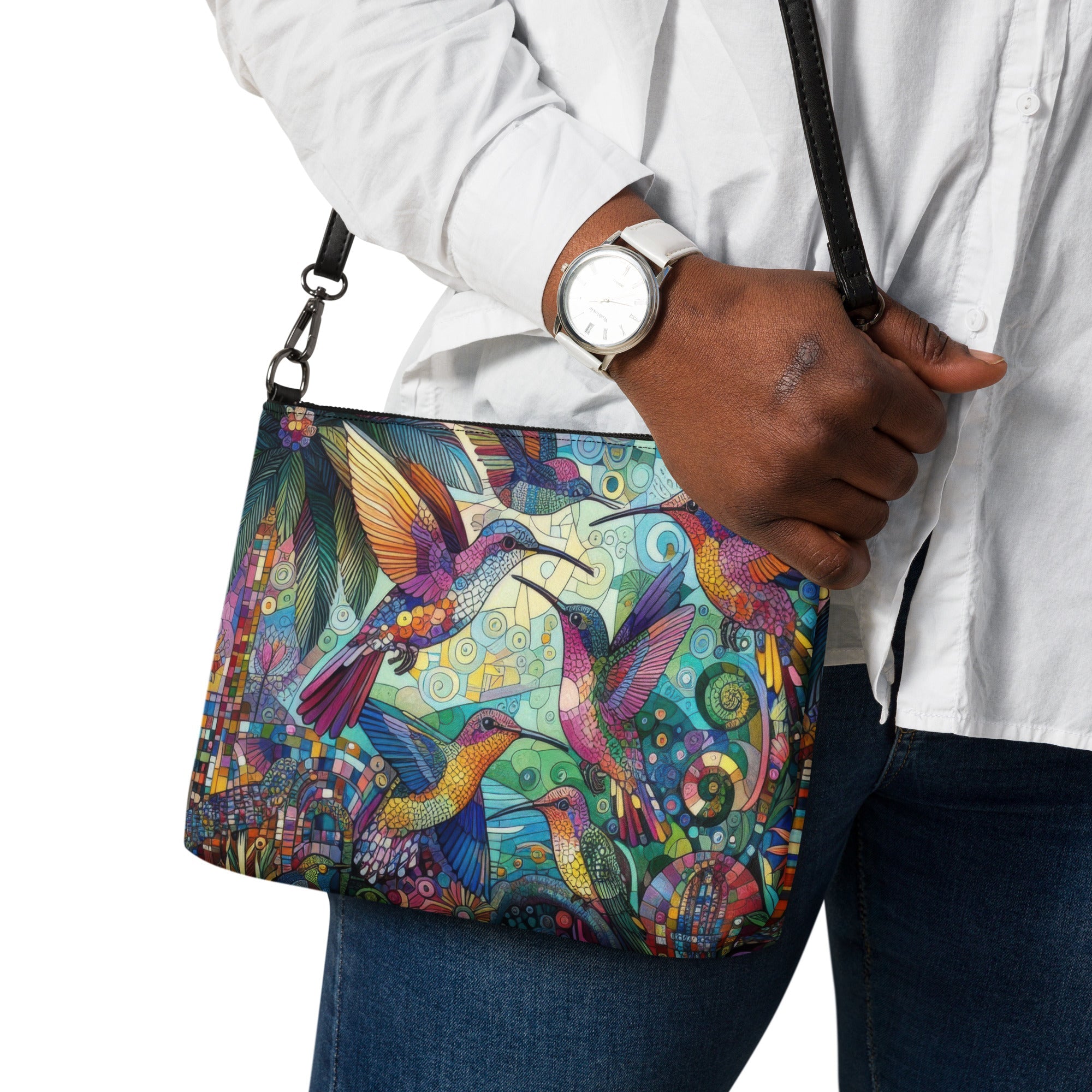 Hummingbird Kaleidoscope Crossbody bag - Gregg Acini Adoree Designs - Handbag